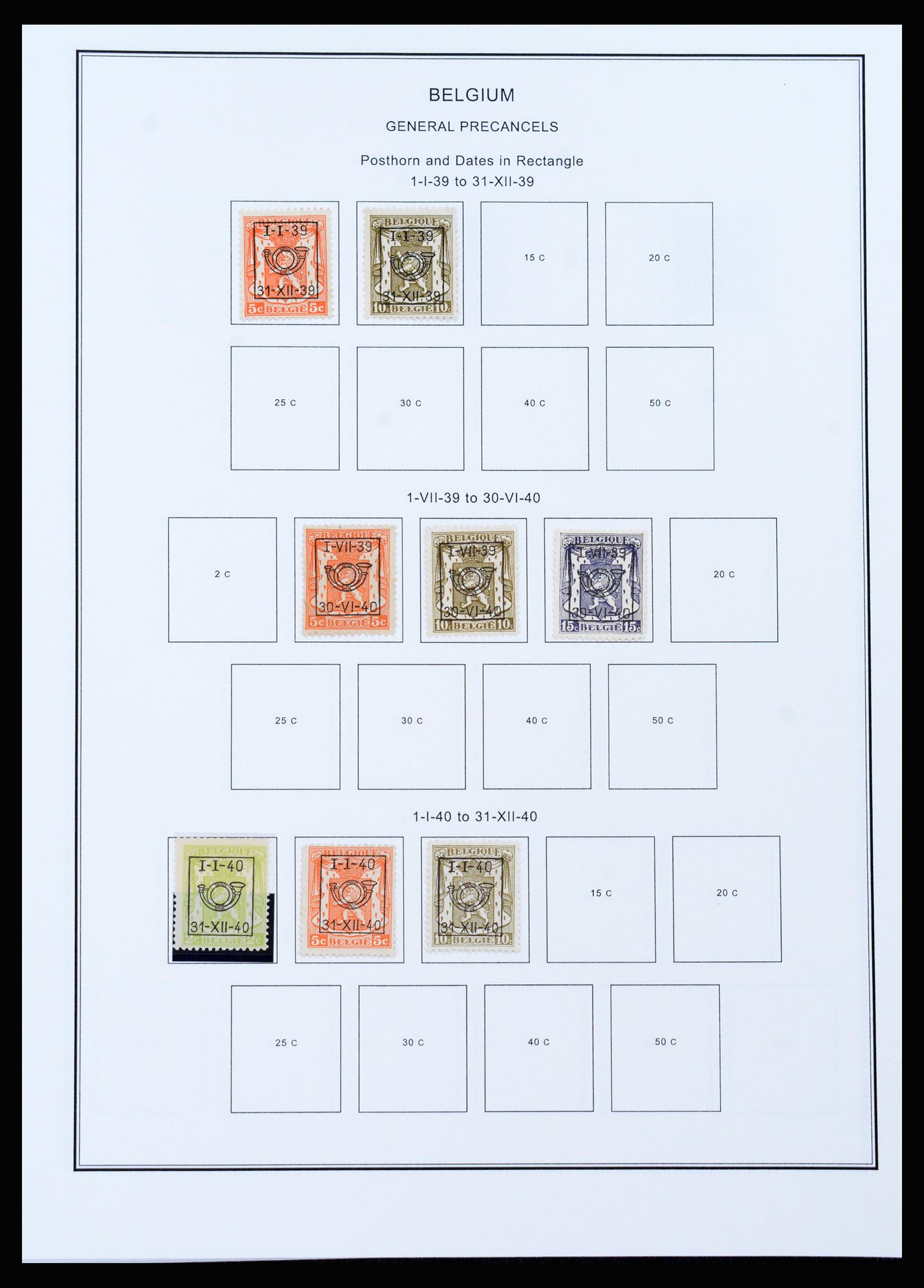 37240 378 - Stamp collection 37240 Belgium 1849-1996.