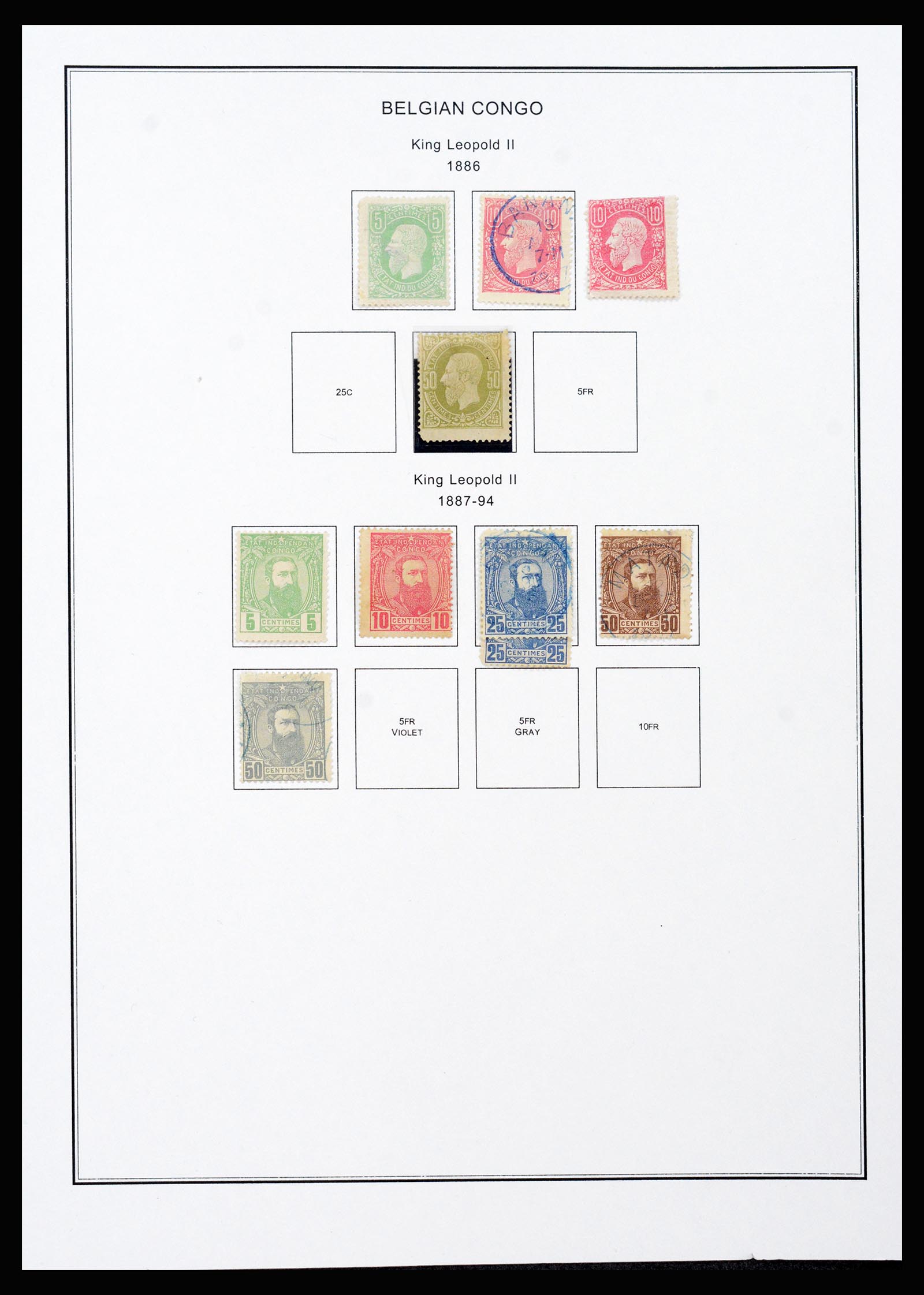 37241 001 - Postzegelverzameling 37241 Belgisch Congo en Rwanda 1886-1984.