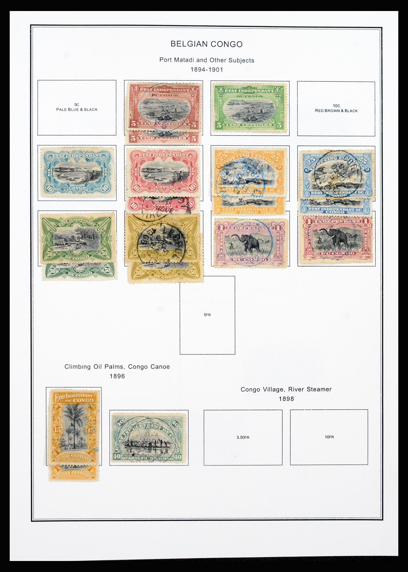 37241 002 - Postzegelverzameling 37241 Belgisch Congo en Rwanda 1886-1984.