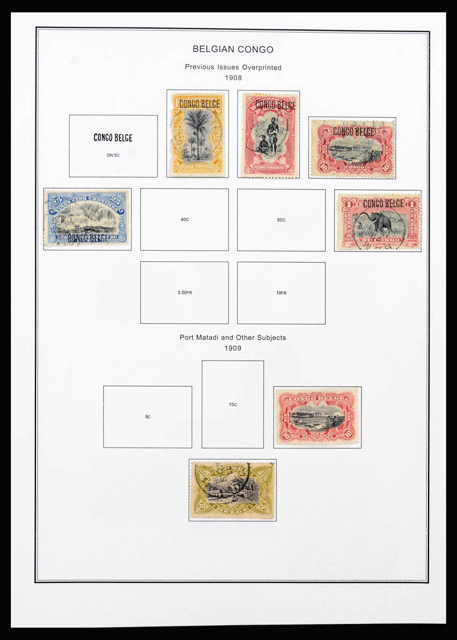 37241 003 - Postzegelverzameling 37241 Belgisch Congo en Rwanda 1886-1984.