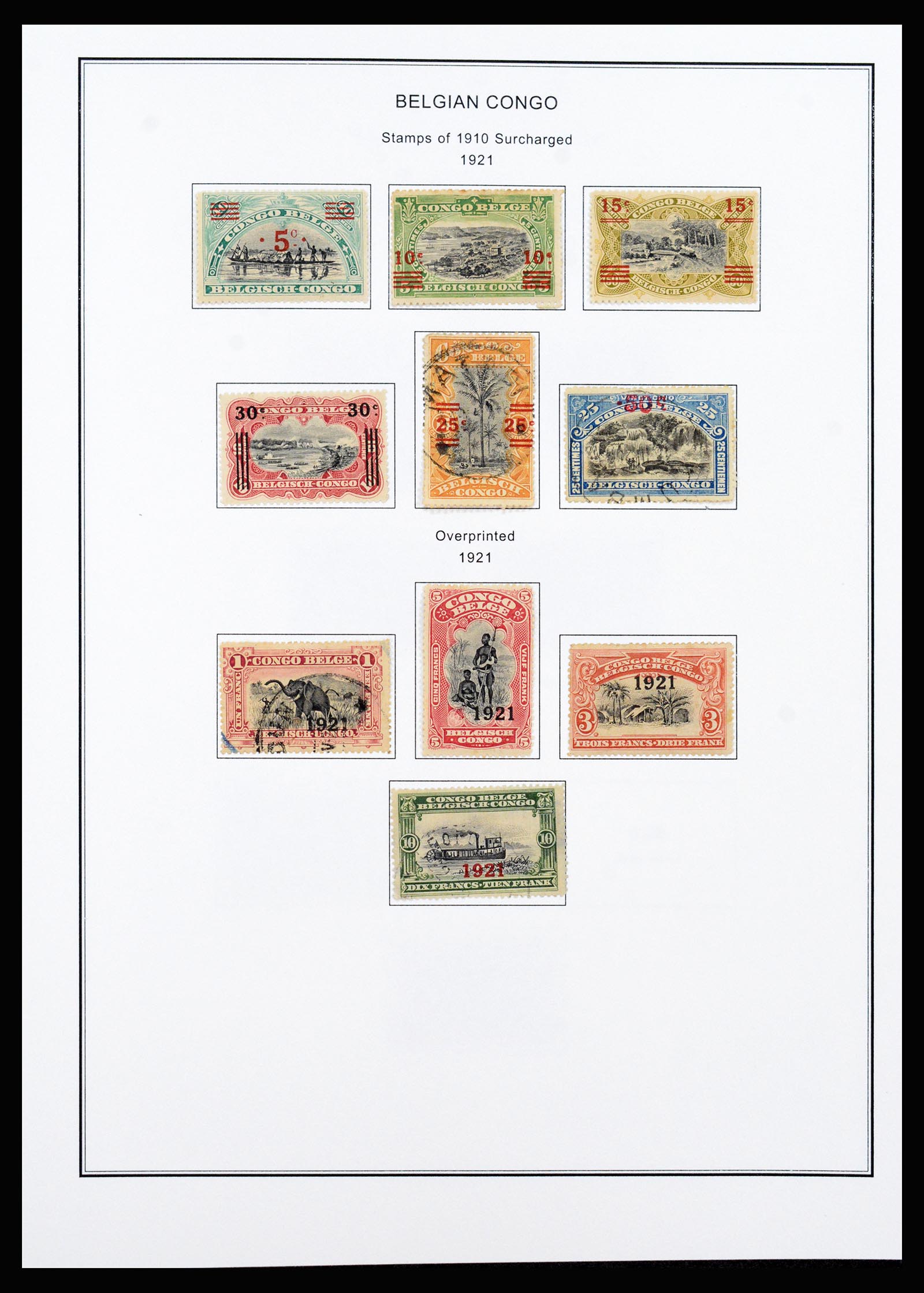 37241 005 - Postzegelverzameling 37241 Belgisch Congo en Rwanda 1886-1984.