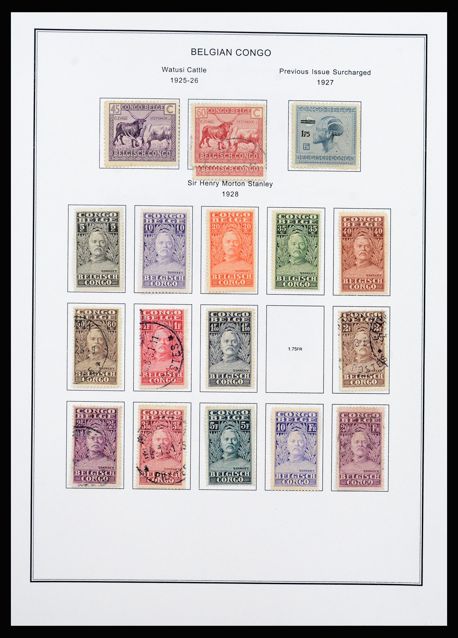 37241 008 - Postzegelverzameling 37241 Belgisch Congo en Rwanda 1886-1984.