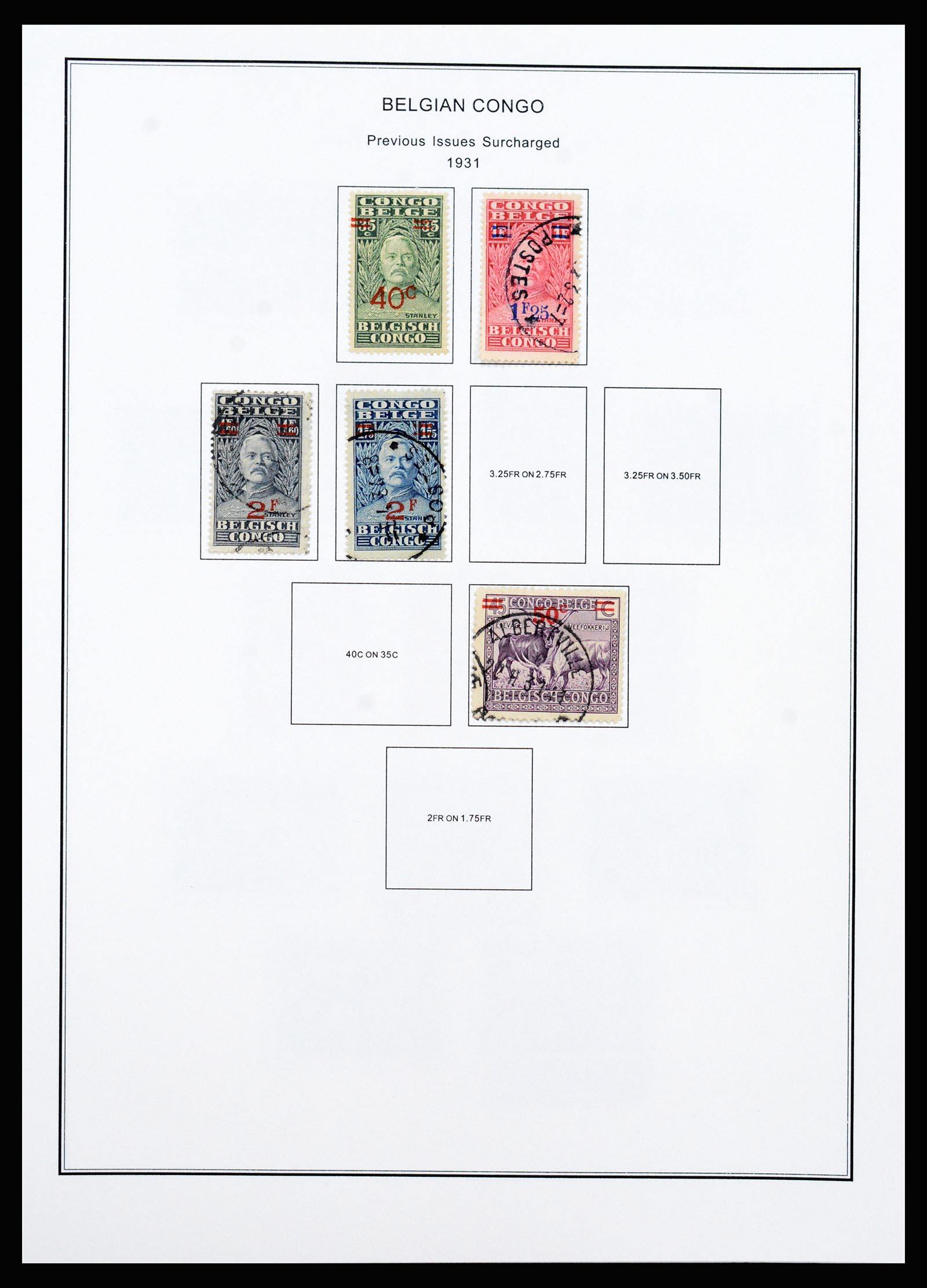 37241 009 - Postzegelverzameling 37241 Belgisch Congo en Rwanda 1886-1984.