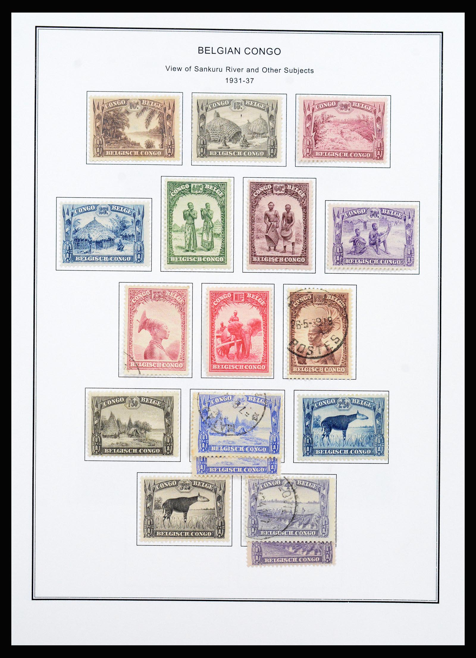 37241 010 - Postzegelverzameling 37241 Belgisch Congo en Rwanda 1886-1984.