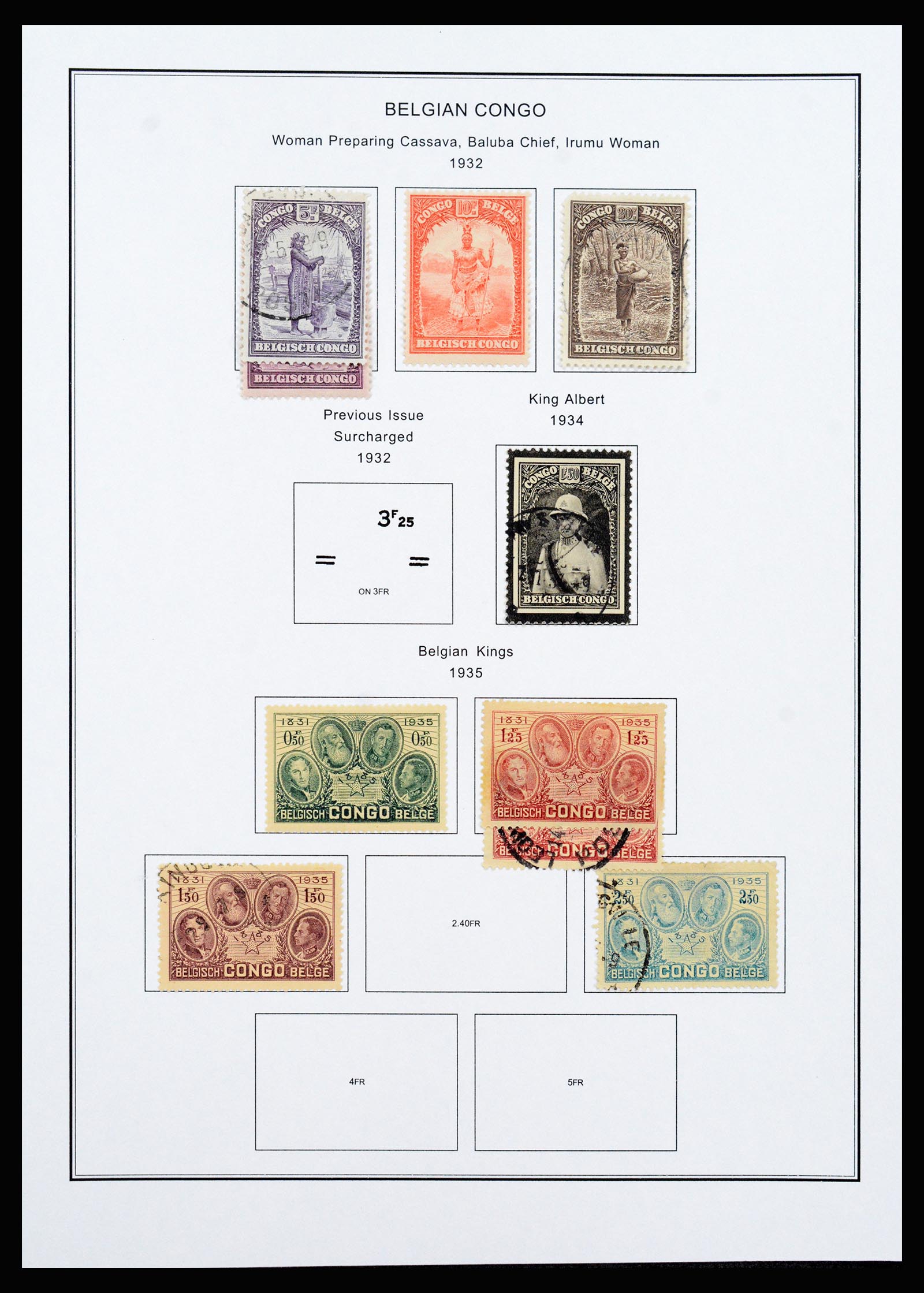 37241 011 - Postzegelverzameling 37241 Belgisch Congo en Rwanda 1886-1984.