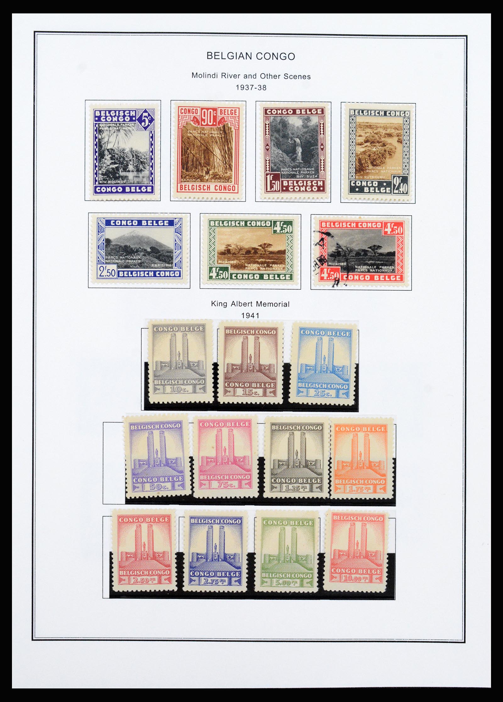 37241 013 - Postzegelverzameling 37241 Belgisch Congo en Rwanda 1886-1984.