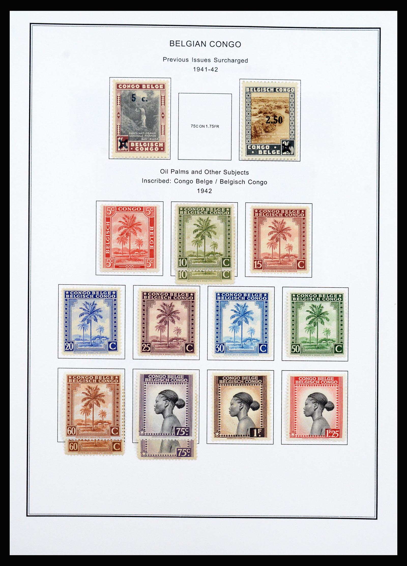 37241 014 - Postzegelverzameling 37241 Belgisch Congo en Rwanda 1886-1984.