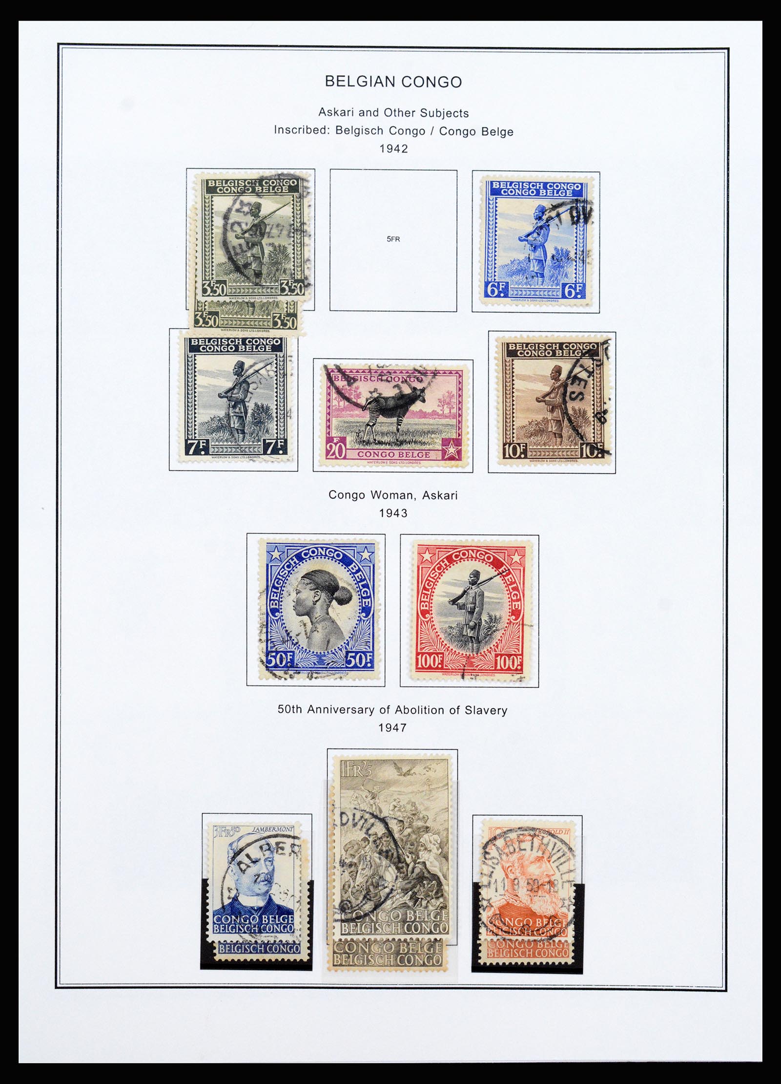 37241 017 - Postzegelverzameling 37241 Belgisch Congo en Rwanda 1886-1984.