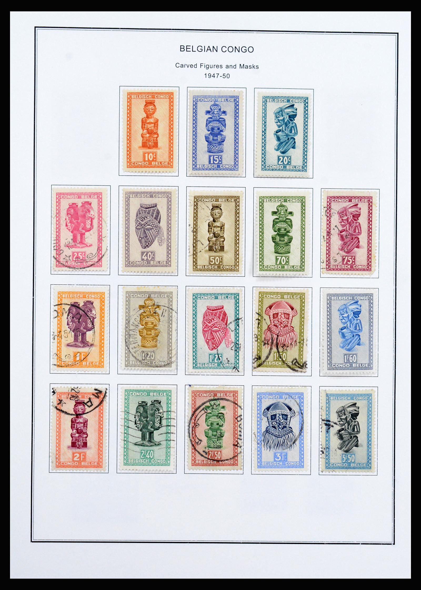 37241 019 - Postzegelverzameling 37241 Belgisch Congo en Rwanda 1886-1984.