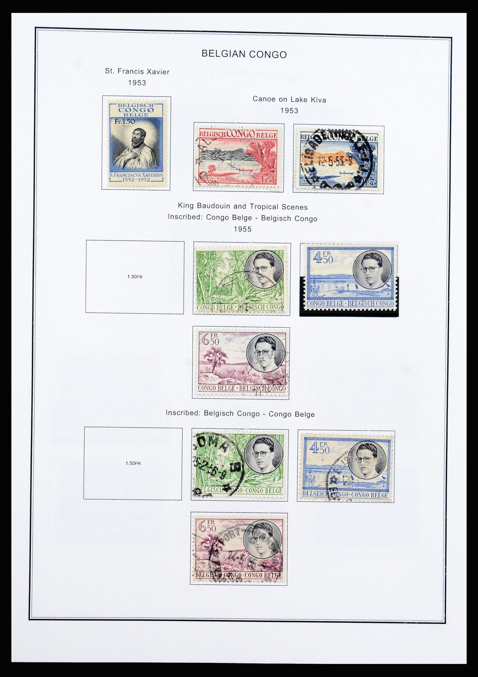 37241 023 - Postzegelverzameling 37241 Belgisch Congo en Rwanda 1886-1984.
