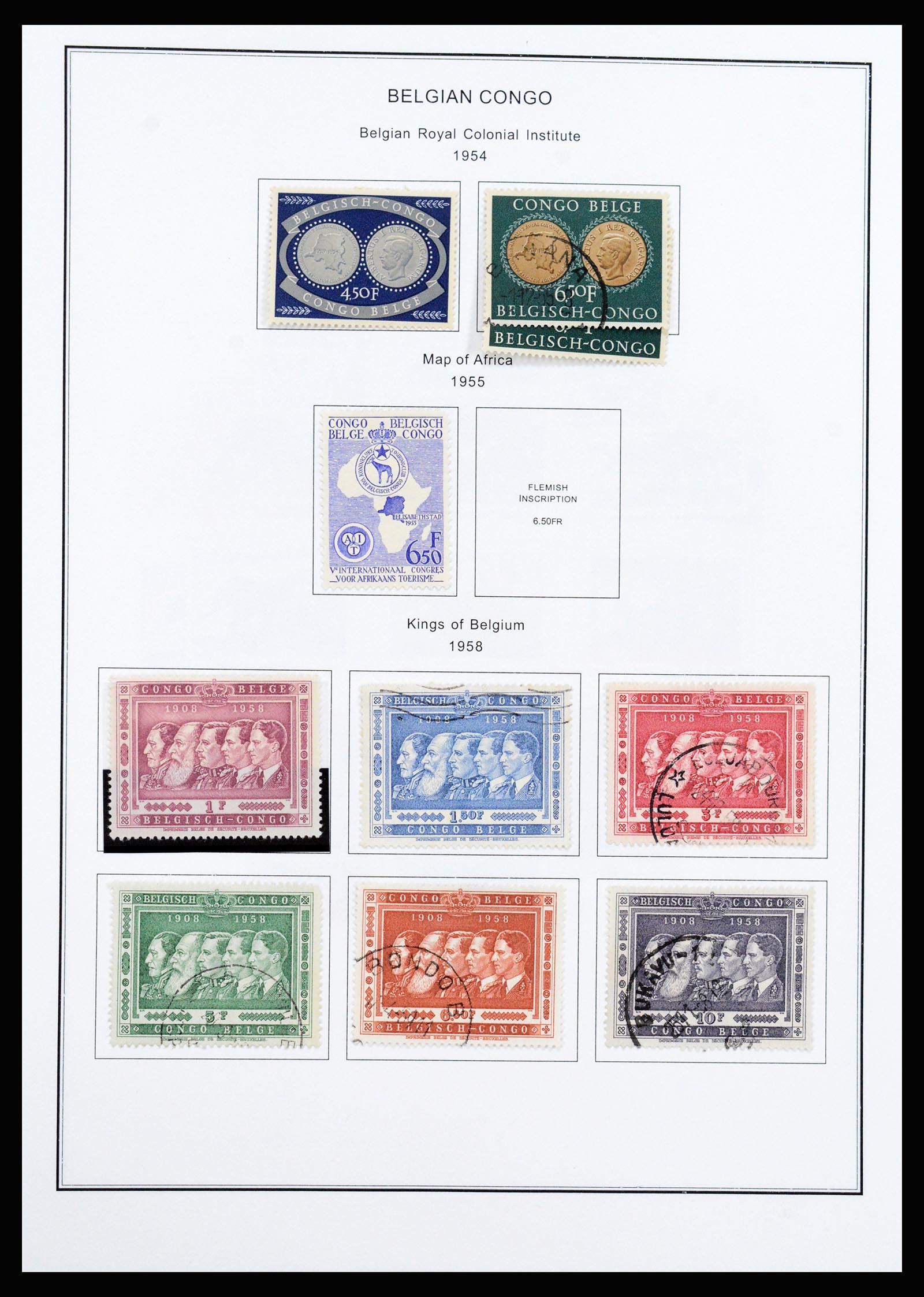 37241 024 - Postzegelverzameling 37241 Belgisch Congo en Rwanda 1886-1984.