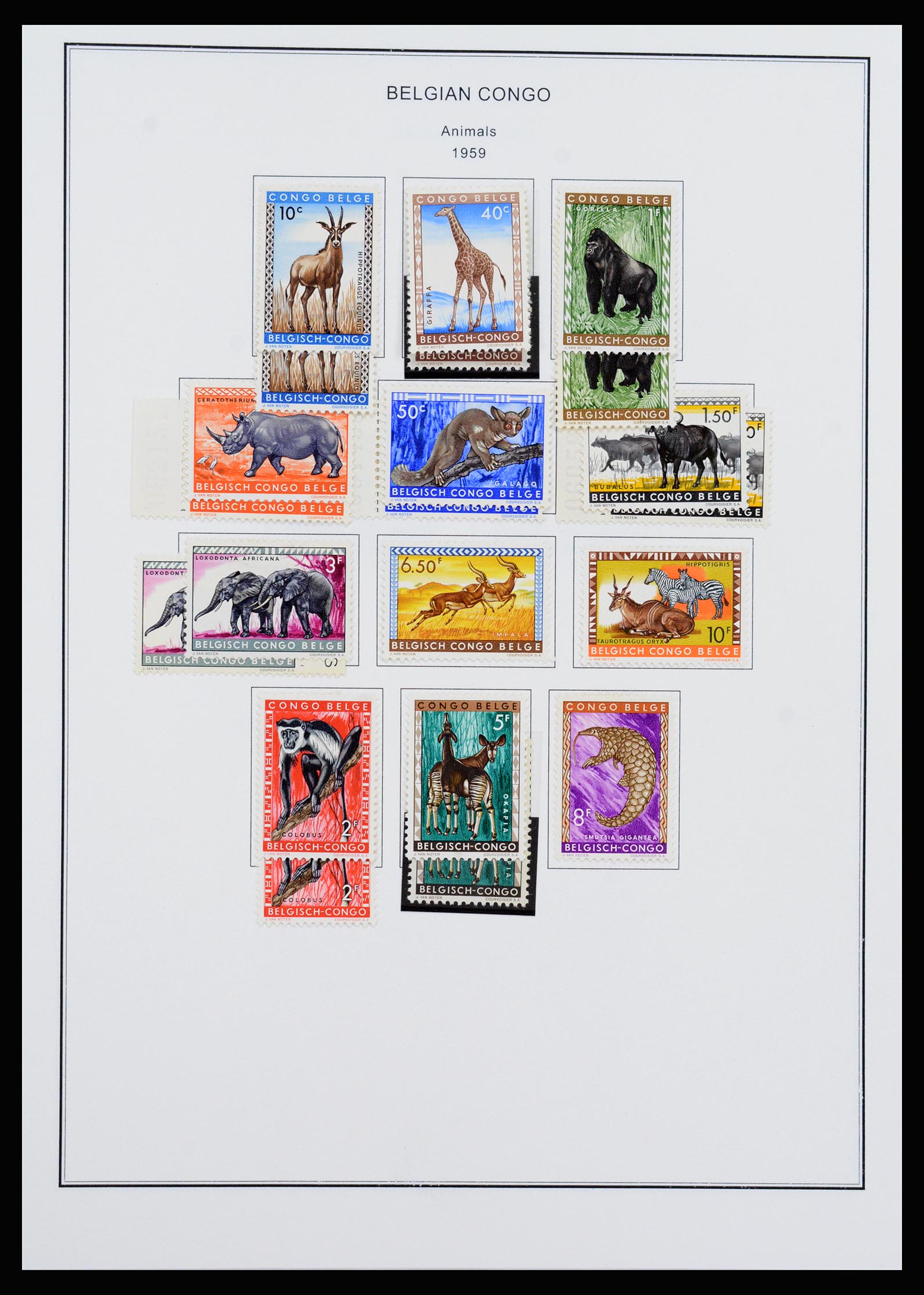 37241 025 - Postzegelverzameling 37241 Belgisch Congo en Rwanda 1886-1984.