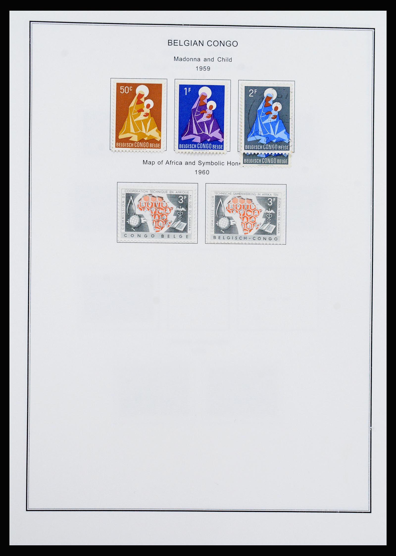 37241 026 - Postzegelverzameling 37241 Belgisch Congo en Rwanda 1886-1984.