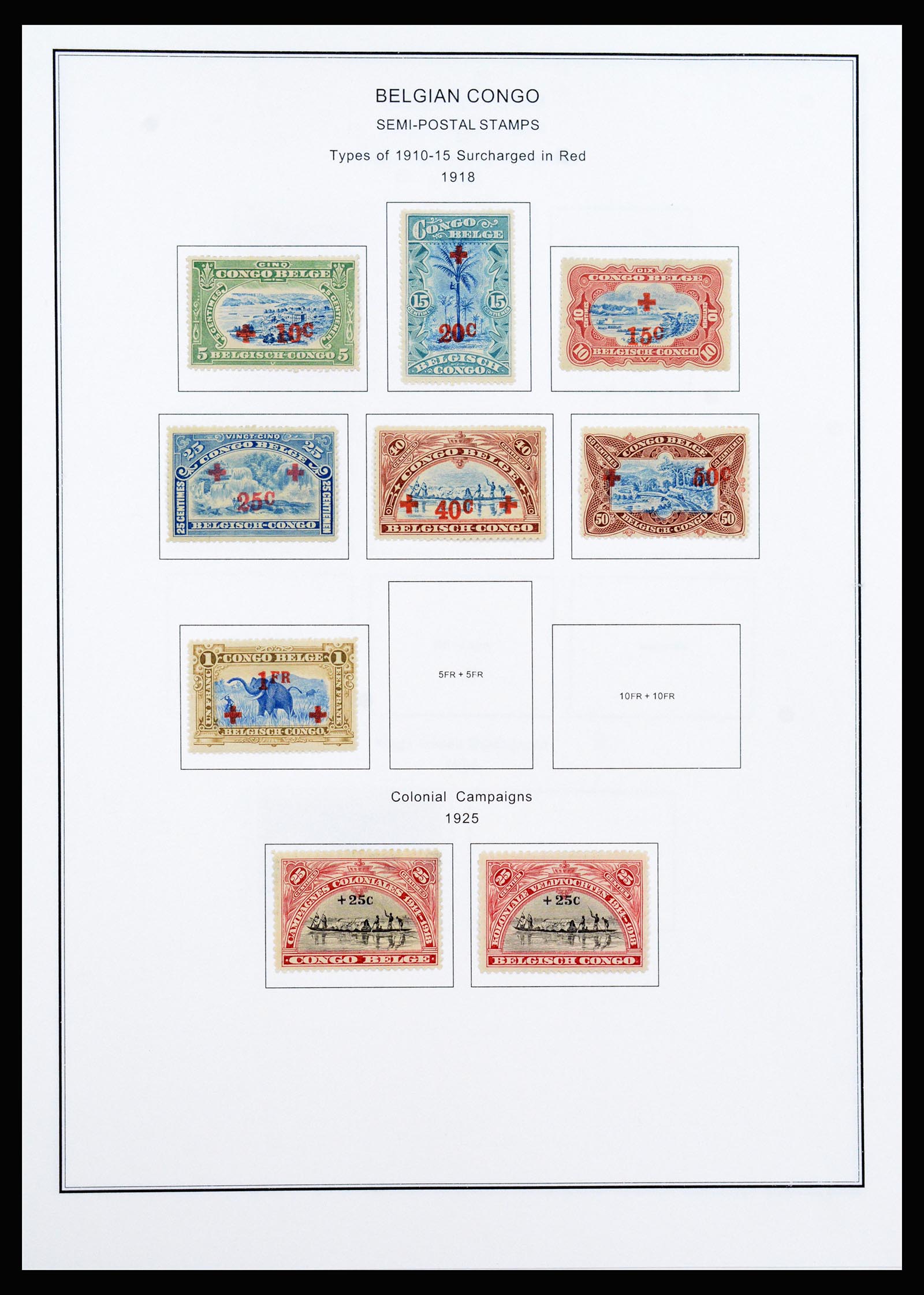 37241 027 - Postzegelverzameling 37241 Belgisch Congo en Rwanda 1886-1984.