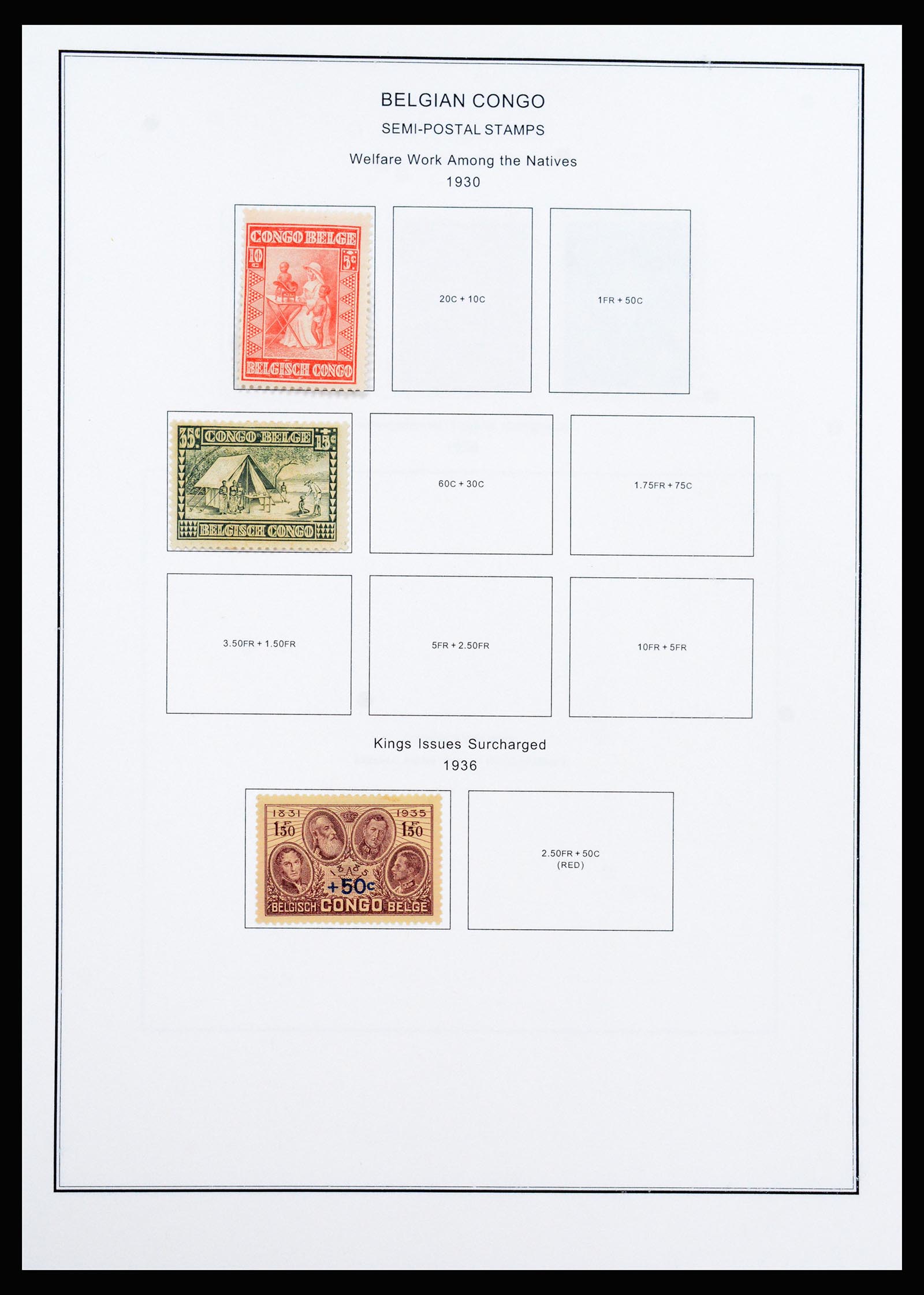 37241 028 - Postzegelverzameling 37241 Belgisch Congo en Rwanda 1886-1984.