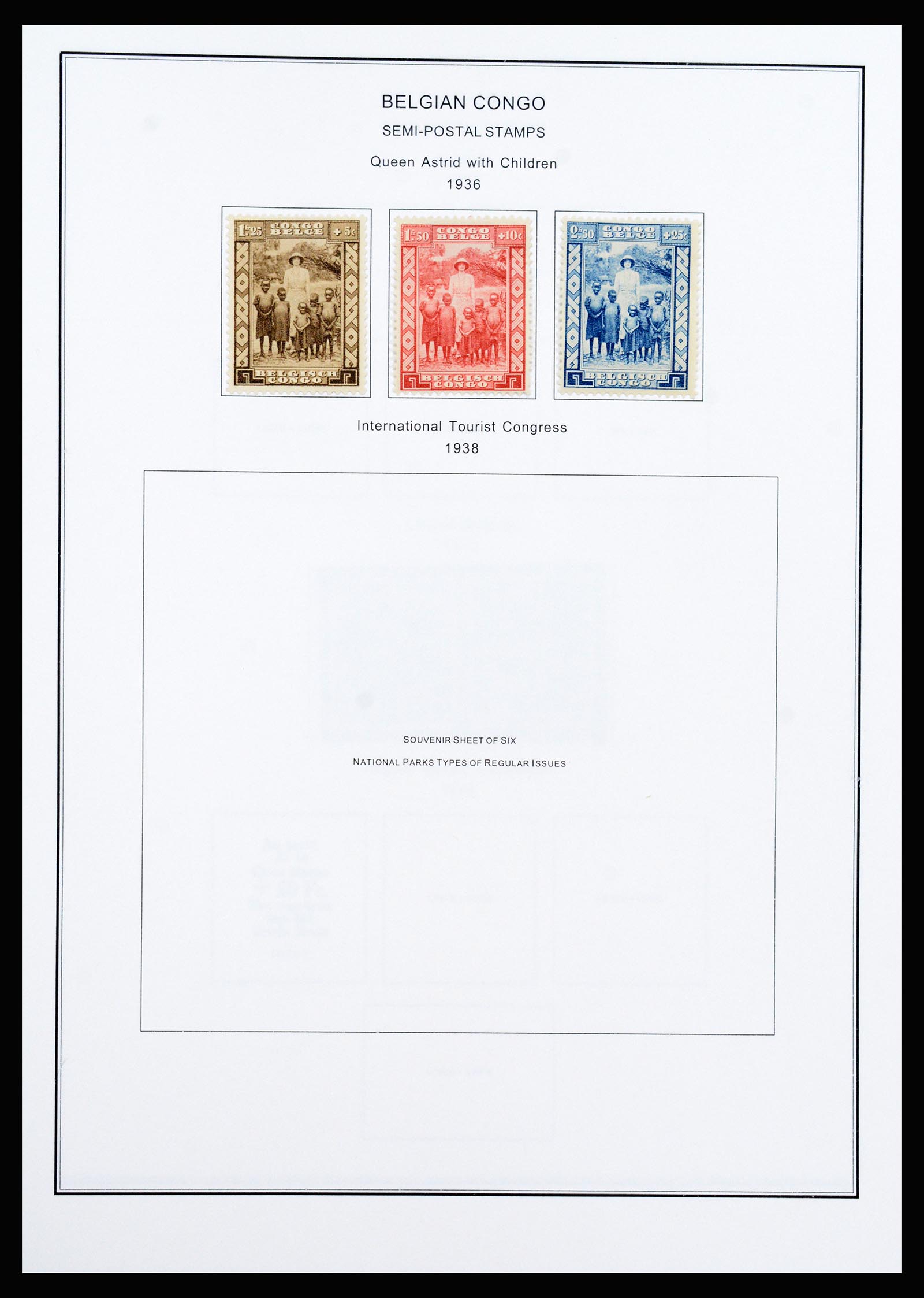 37241 029 - Postzegelverzameling 37241 Belgisch Congo en Rwanda 1886-1984.