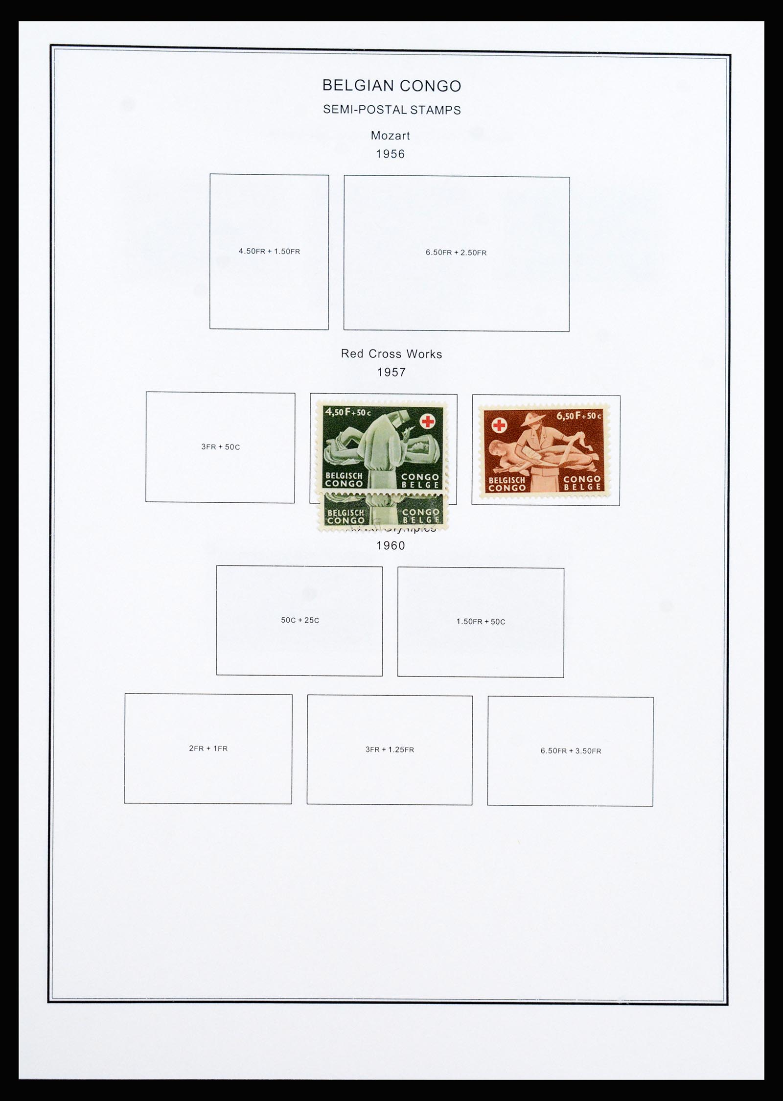 37241 031 - Postzegelverzameling 37241 Belgisch Congo en Rwanda 1886-1984.