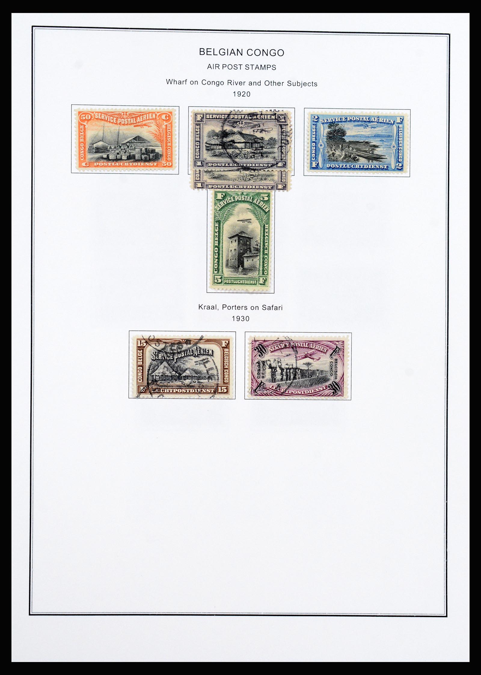 37241 032 - Postzegelverzameling 37241 Belgisch Congo en Rwanda 1886-1984.