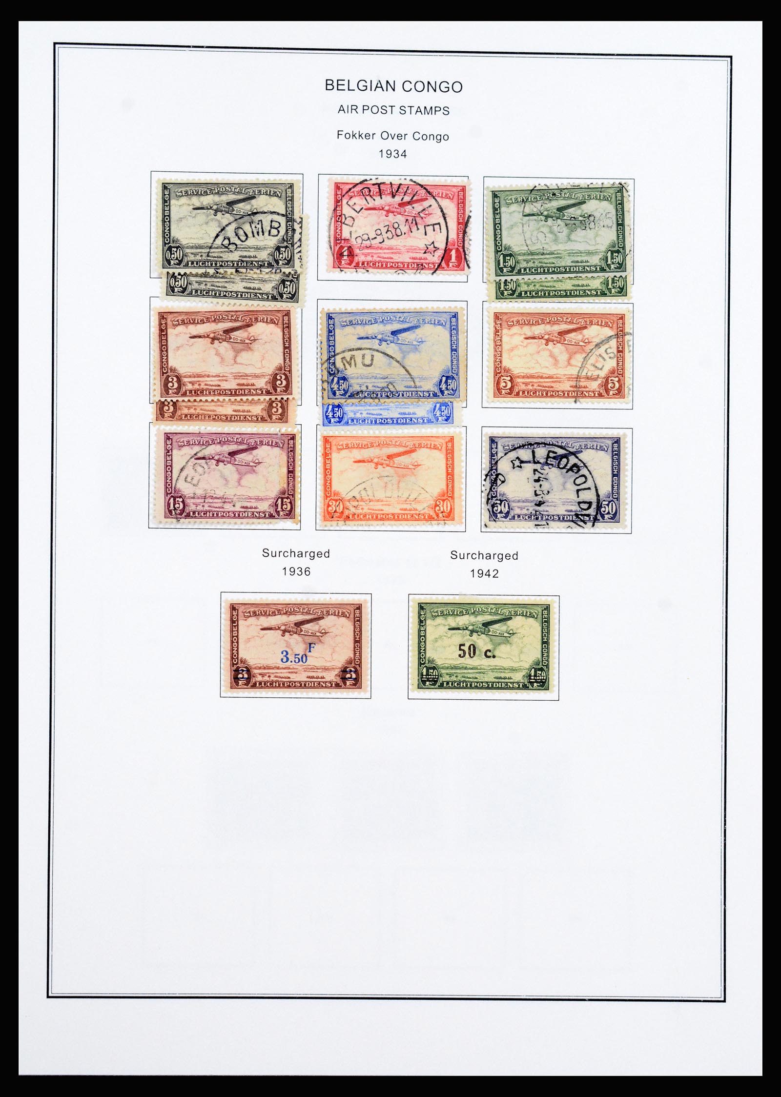 37241 033 - Postzegelverzameling 37241 Belgisch Congo en Rwanda 1886-1984.
