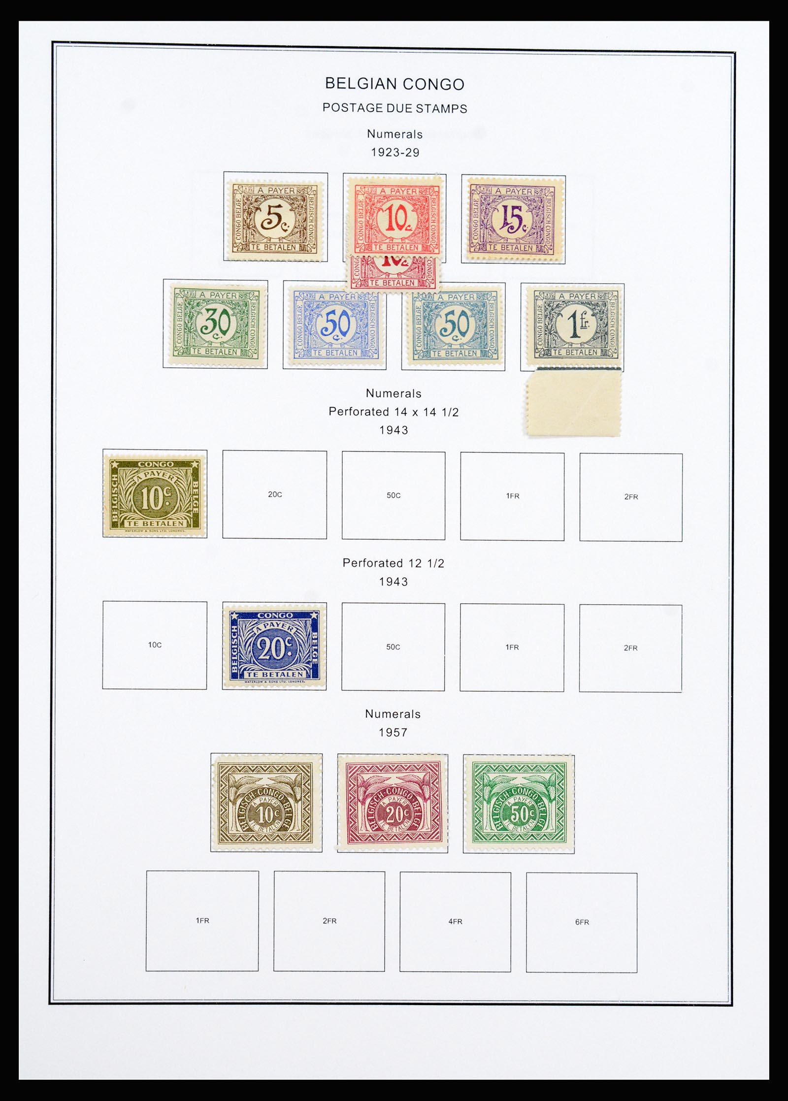 37241 034 - Postzegelverzameling 37241 Belgisch Congo en Rwanda 1886-1984.