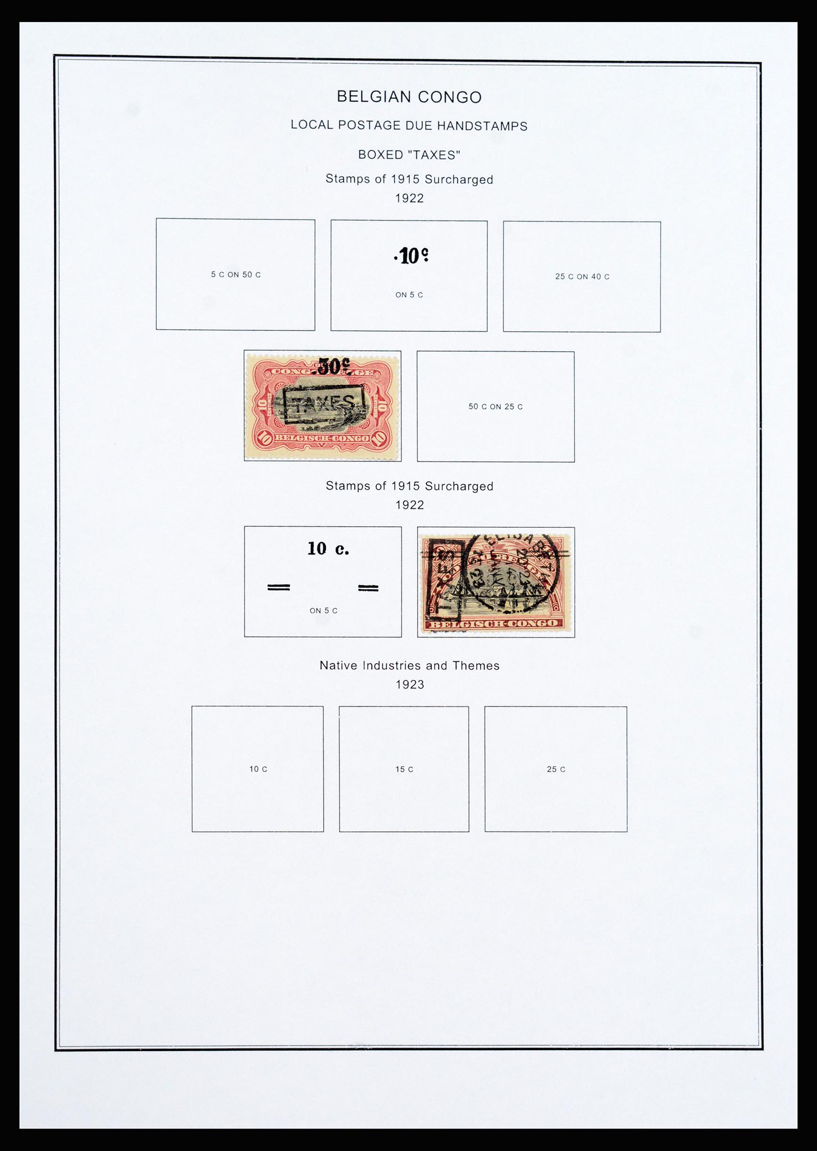 37241 037 - Postzegelverzameling 37241 Belgisch Congo en Rwanda 1886-1984.