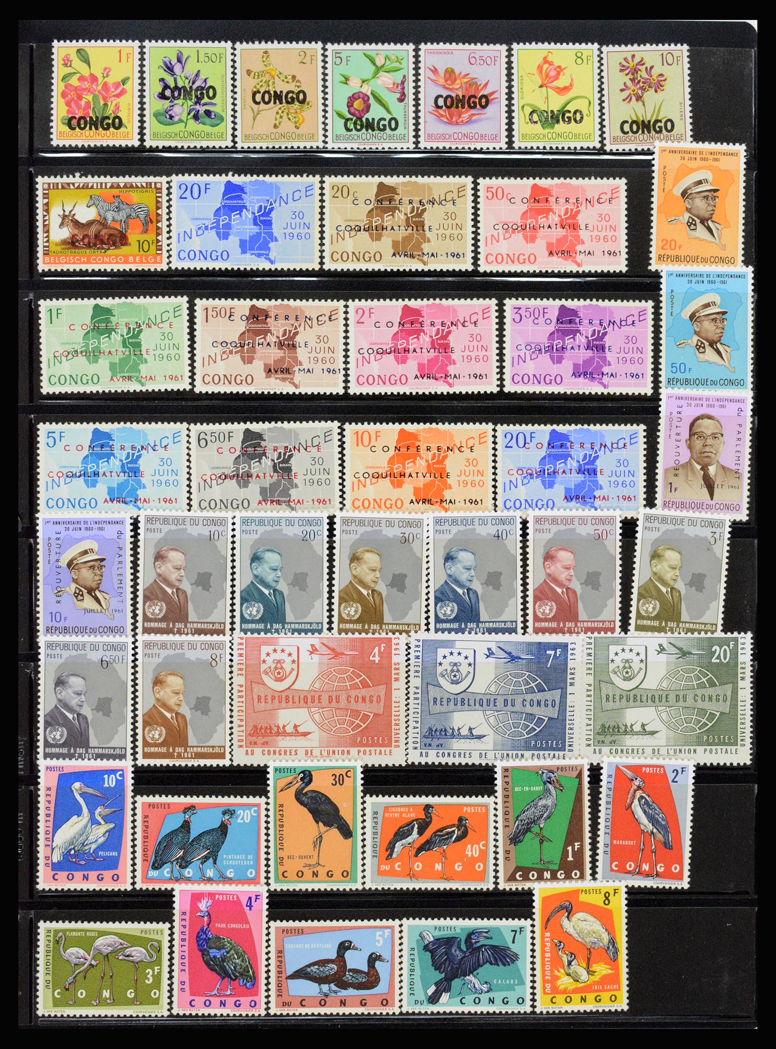 37241 038 - Postzegelverzameling 37241 Belgisch Congo en Rwanda 1886-1984.