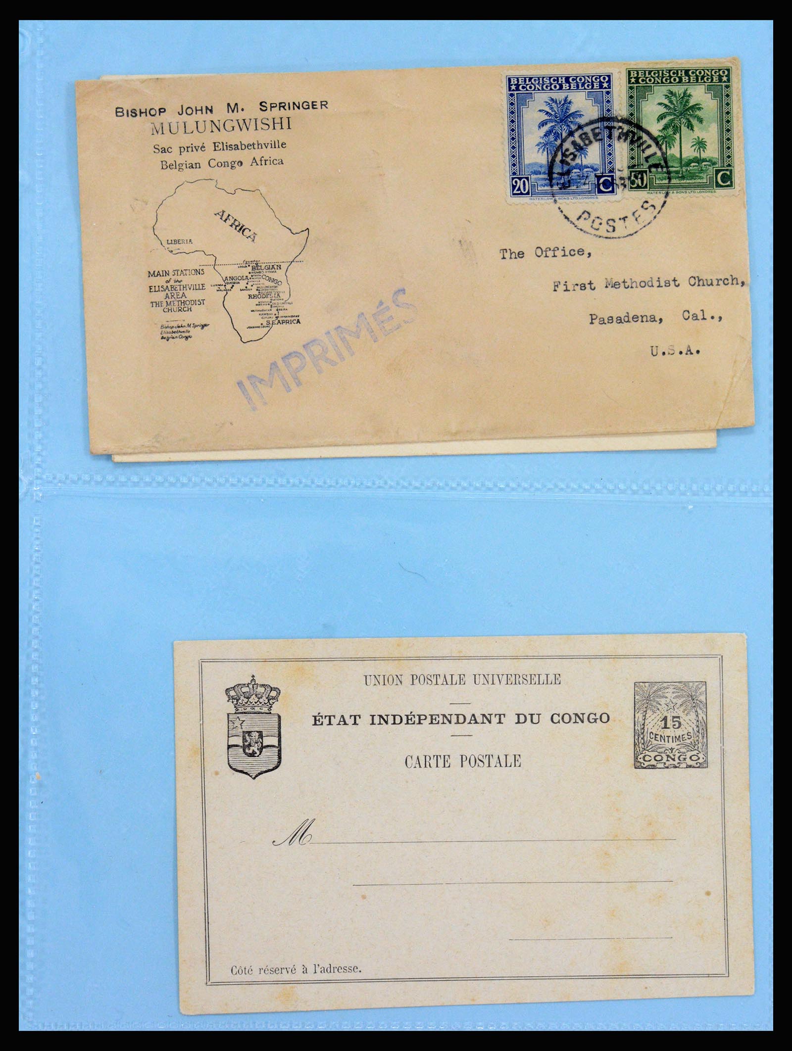 37241 042 - Postzegelverzameling 37241 Belgisch Congo en Rwanda 1886-1984.