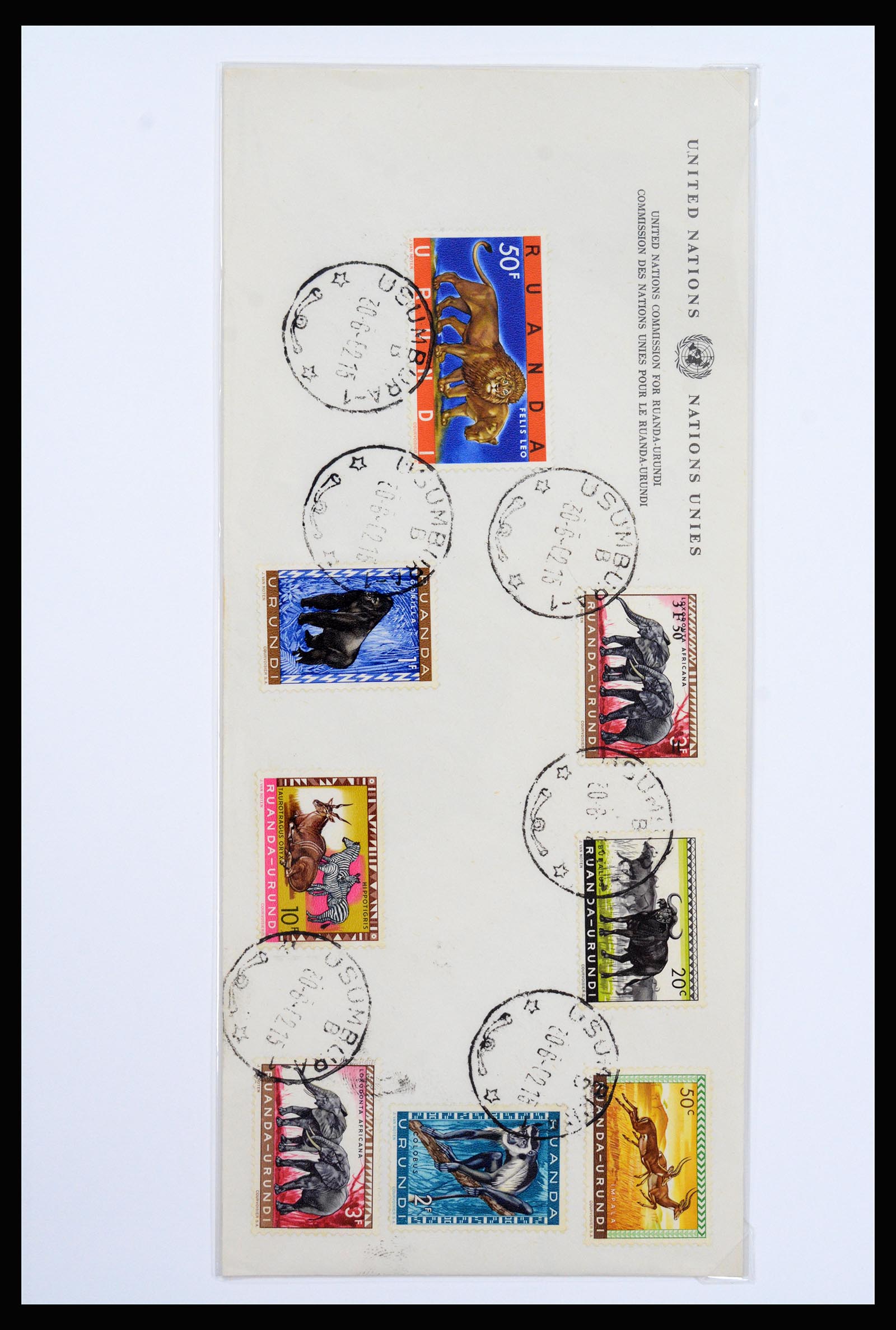 37241 048 - Postzegelverzameling 37241 Belgisch Congo en Rwanda 1886-1984.