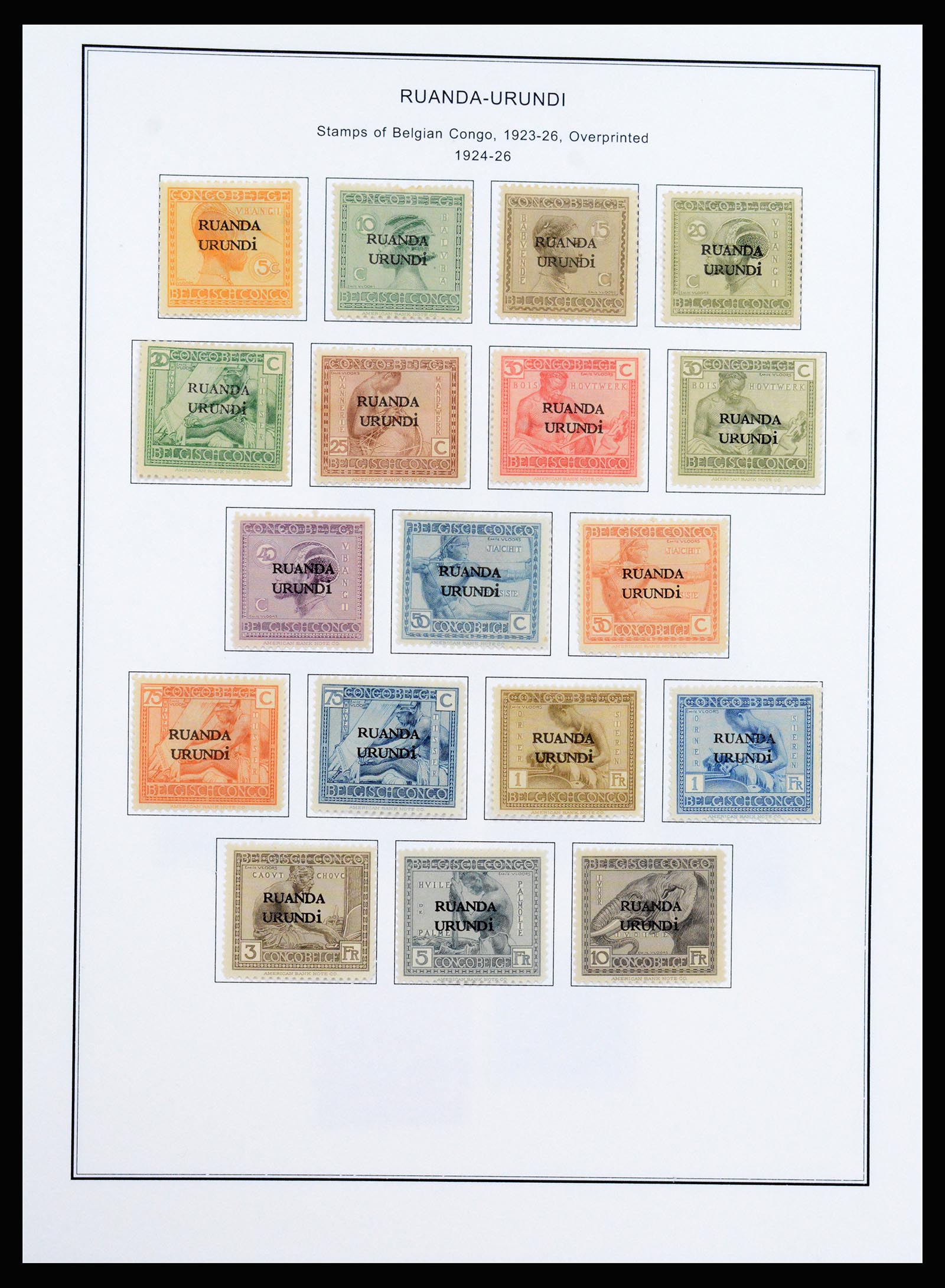 37241 051 - Postzegelverzameling 37241 Belgisch Congo en Rwanda 1886-1984.