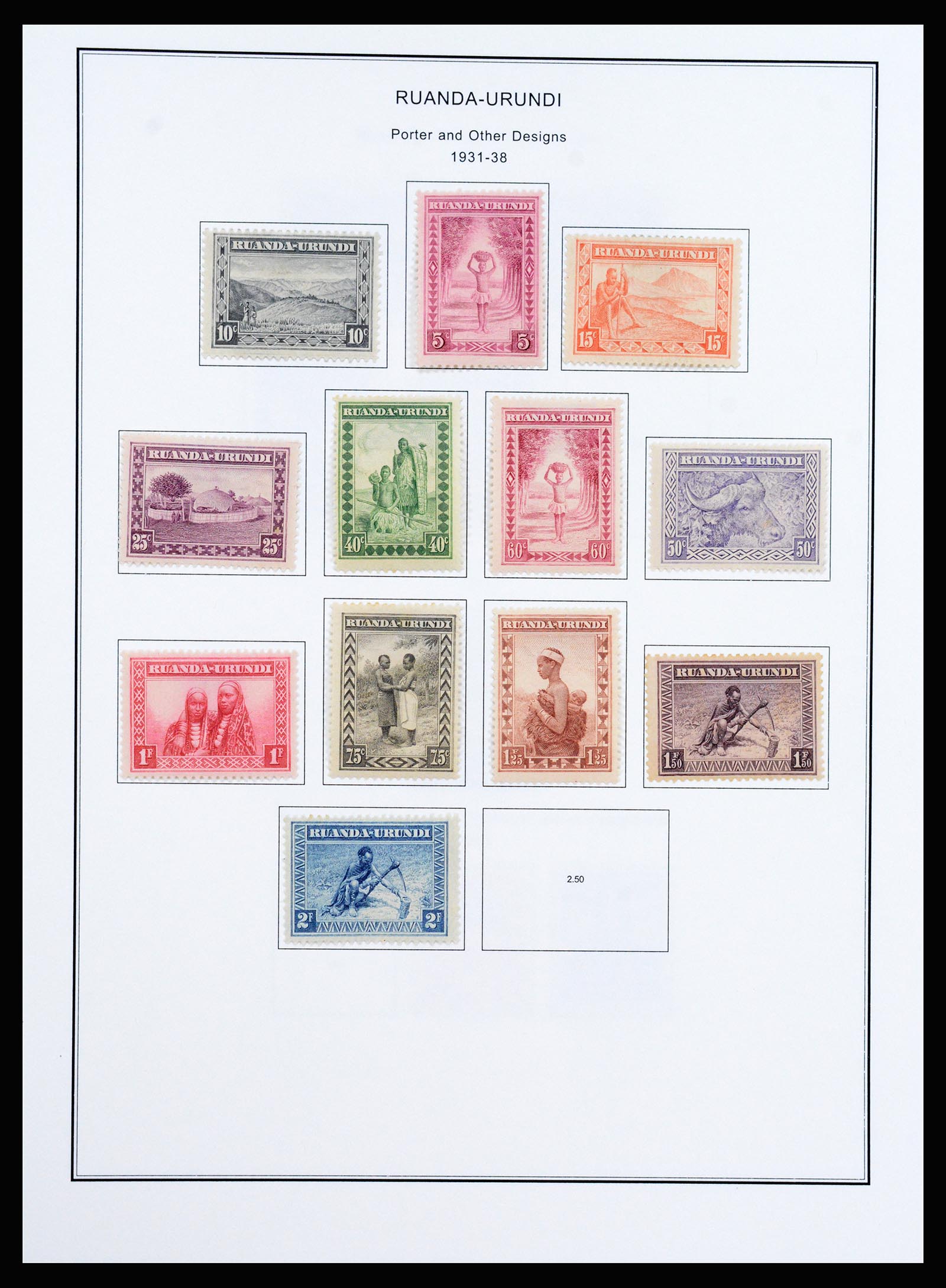 37241 053 - Postzegelverzameling 37241 Belgisch Congo en Rwanda 1886-1984.