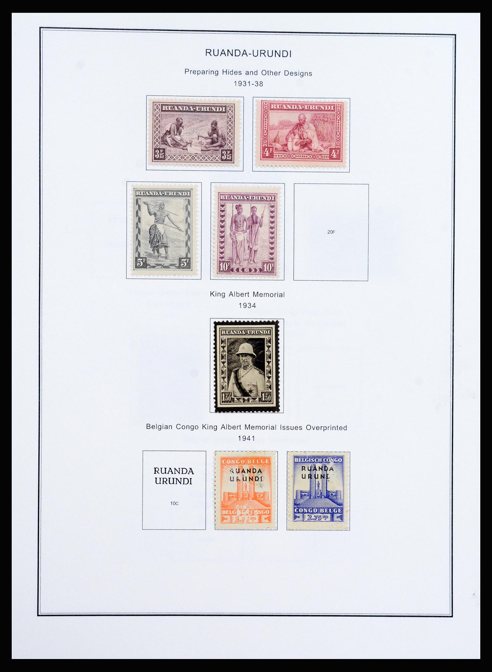 37241 054 - Postzegelverzameling 37241 Belgisch Congo en Rwanda 1886-1984.