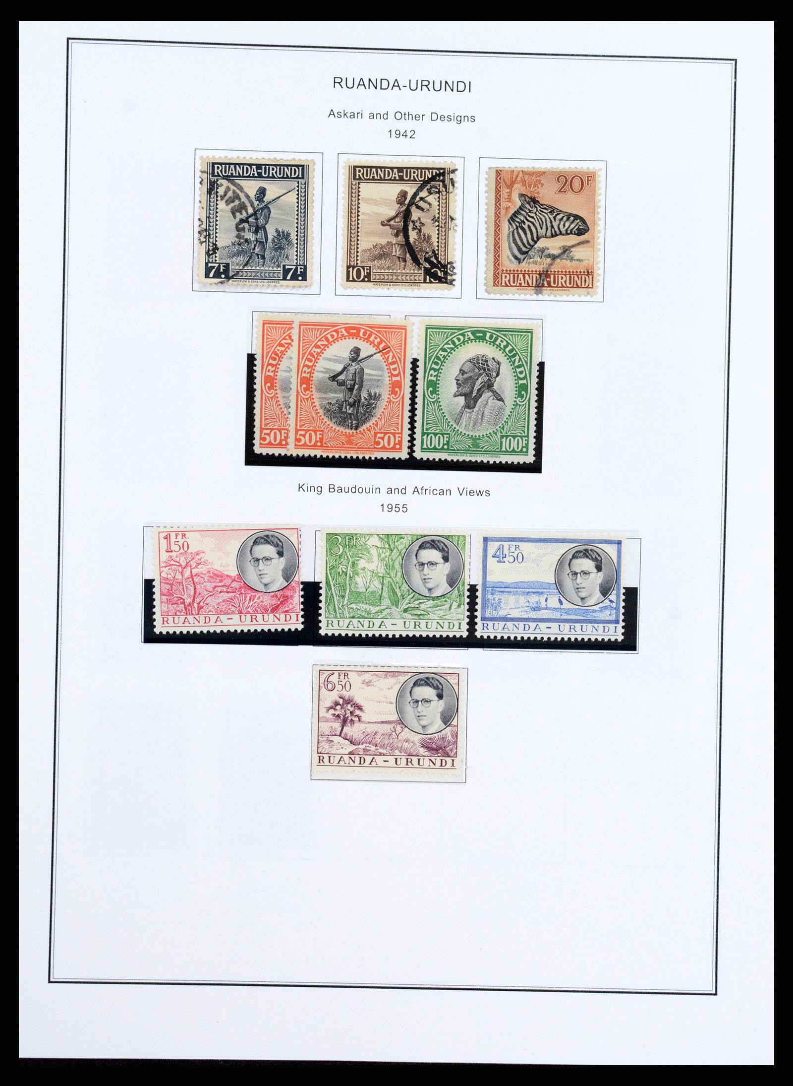 37241 057 - Postzegelverzameling 37241 Belgisch Congo en Rwanda 1886-1984.