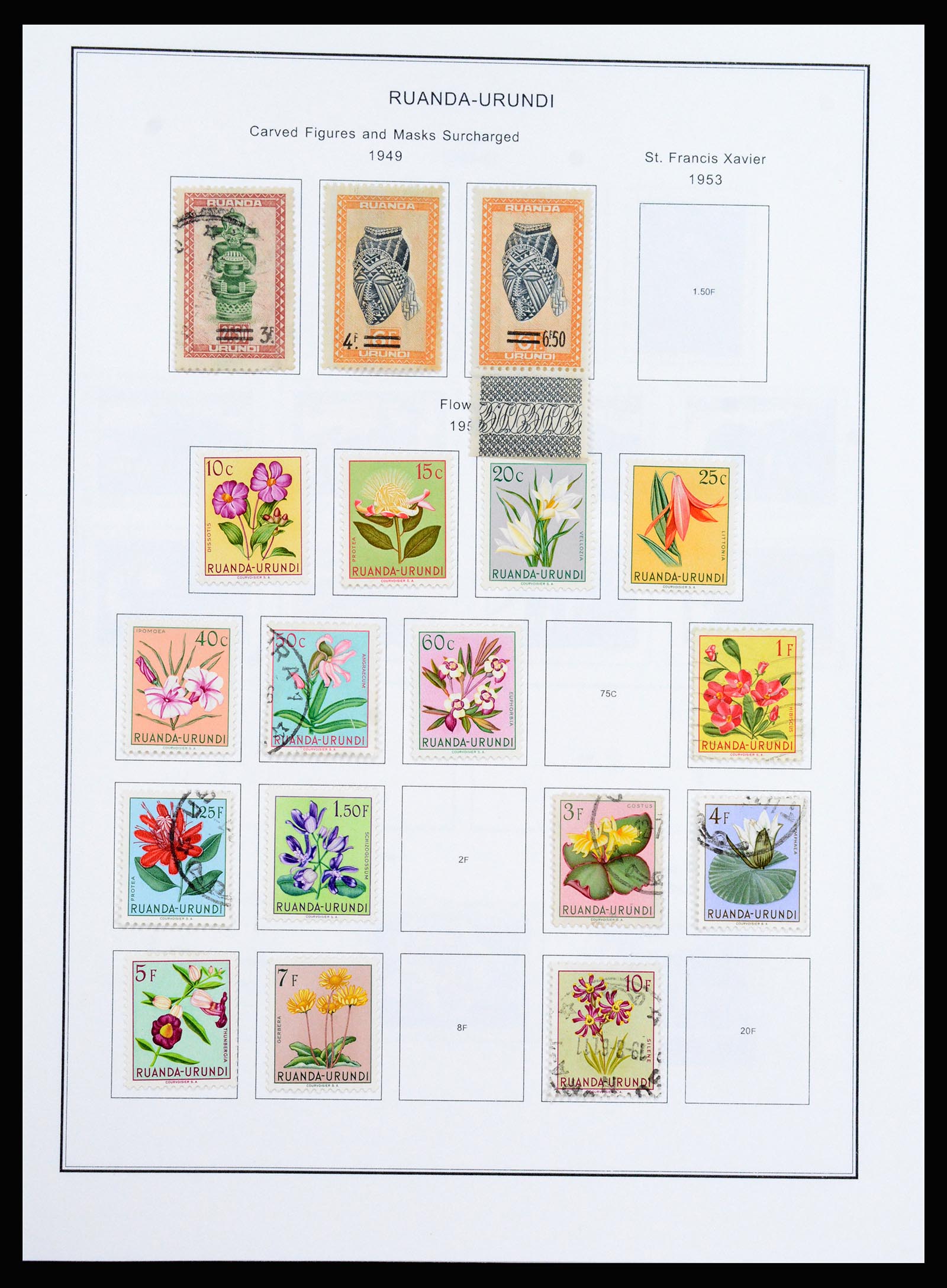 37241 059 - Postzegelverzameling 37241 Belgisch Congo en Rwanda 1886-1984.