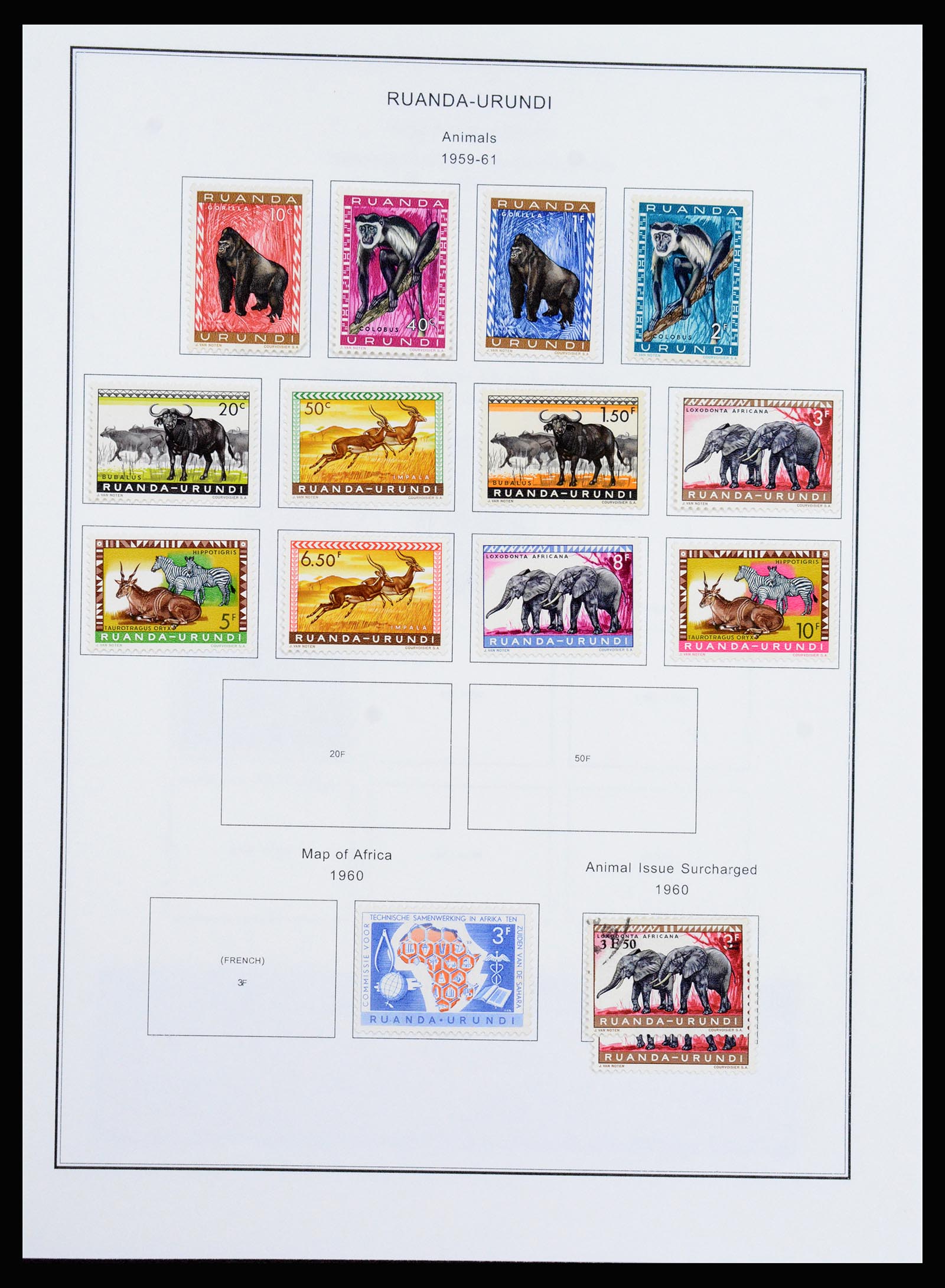 37241 060 - Postzegelverzameling 37241 Belgisch Congo en Rwanda 1886-1984.