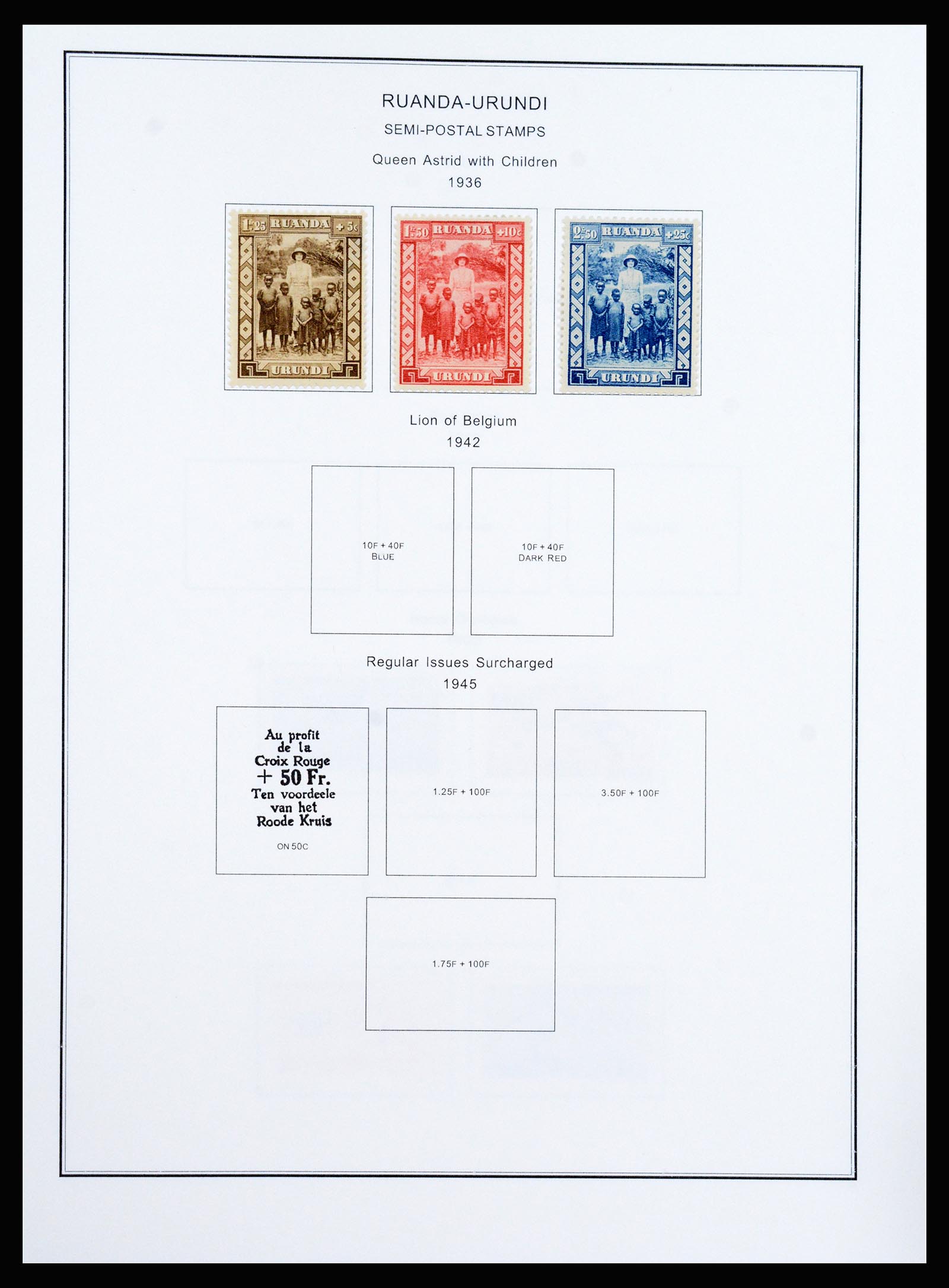 37241 062 - Stamp collection 37241 Belgian Congo and Rwanda 1886-1984.