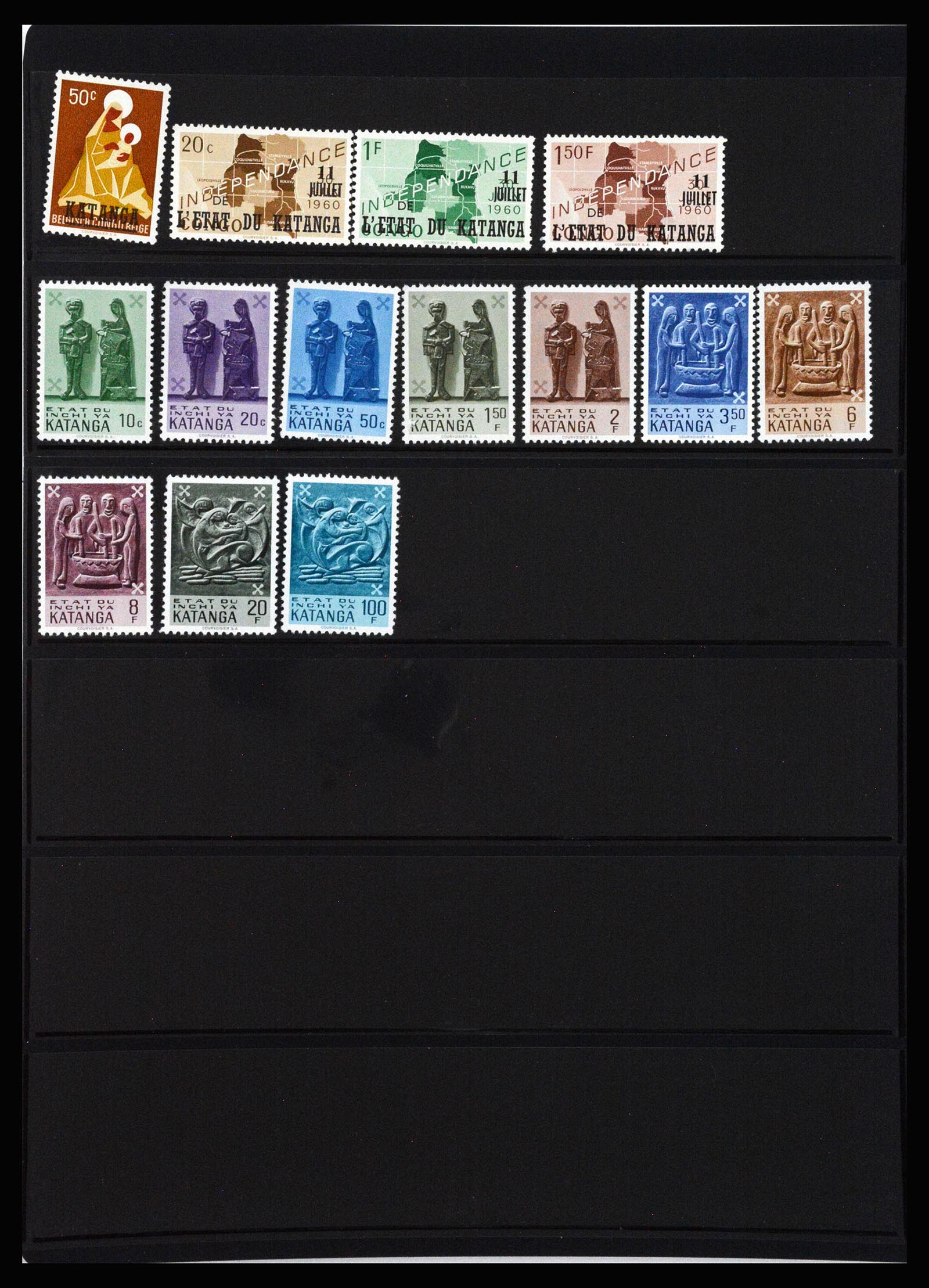 37241 085 - Postzegelverzameling 37241 Belgisch Congo en Rwanda 1886-1984.