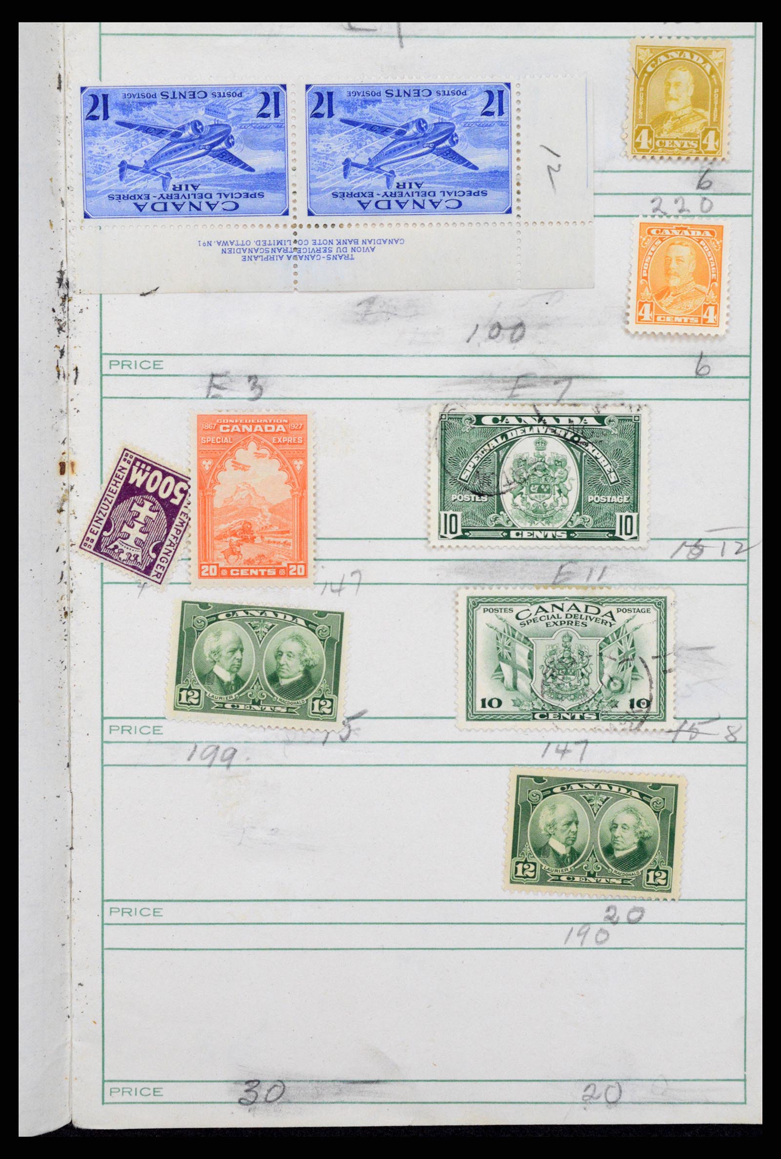 37243 033 - Postzegelverzameling 37243 Canada 1868-1955.
