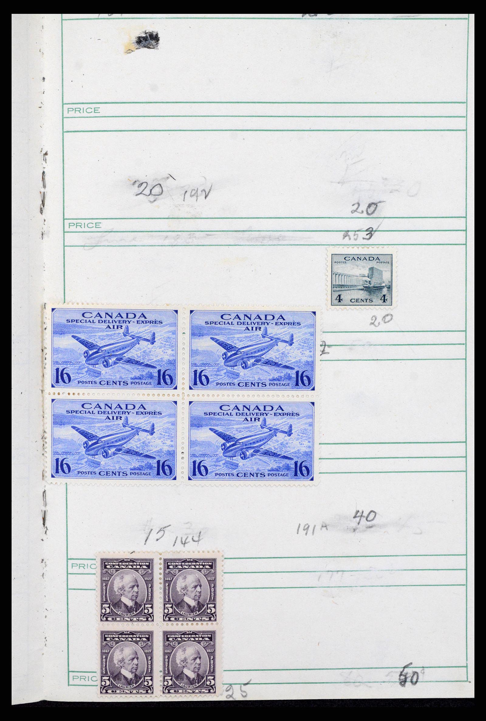 37243 036 - Postzegelverzameling 37243 Canada 1868-1955.