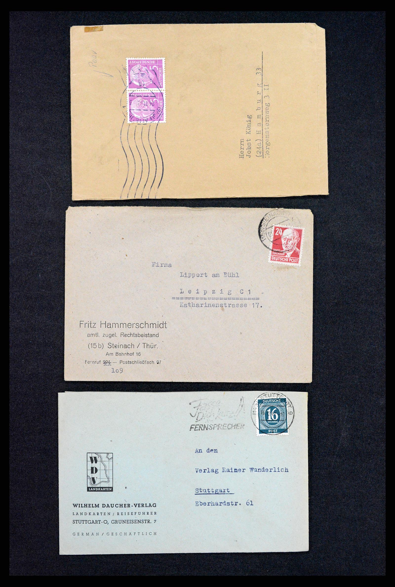 37246 004 - Postzegelverzameling 37246 Duitsland brieven 1900-1950.