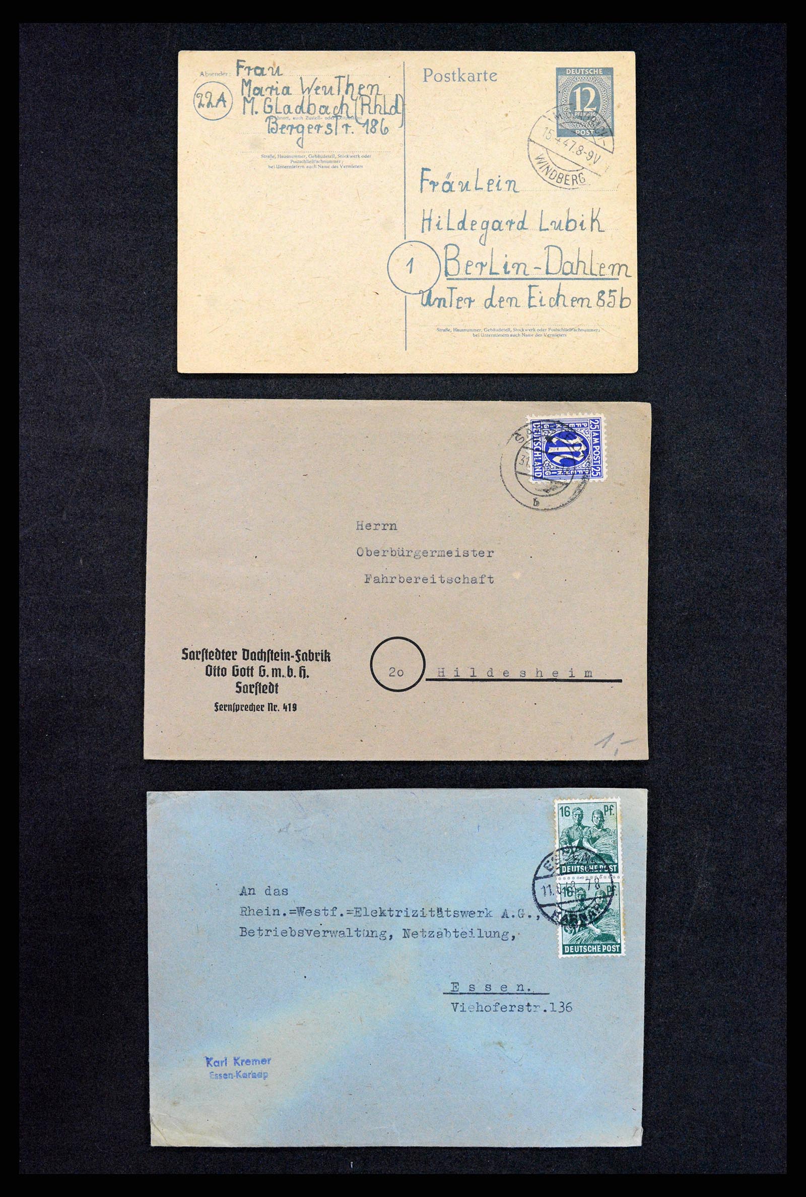 37246 006 - Postzegelverzameling 37246 Duitsland brieven 1900-1950.