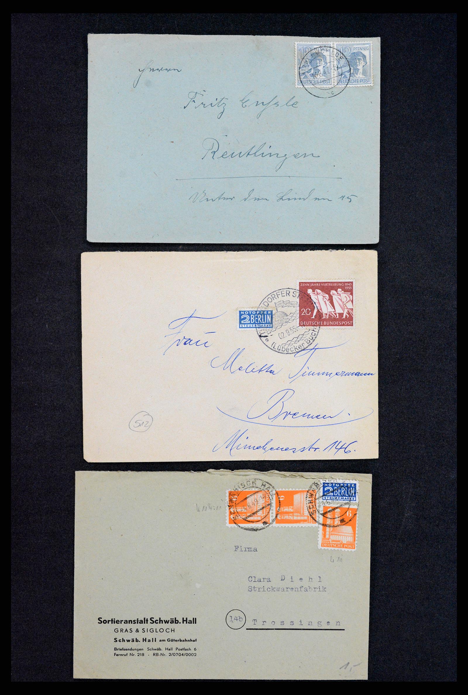 37246 007 - Postzegelverzameling 37246 Duitsland brieven 1900-1950.