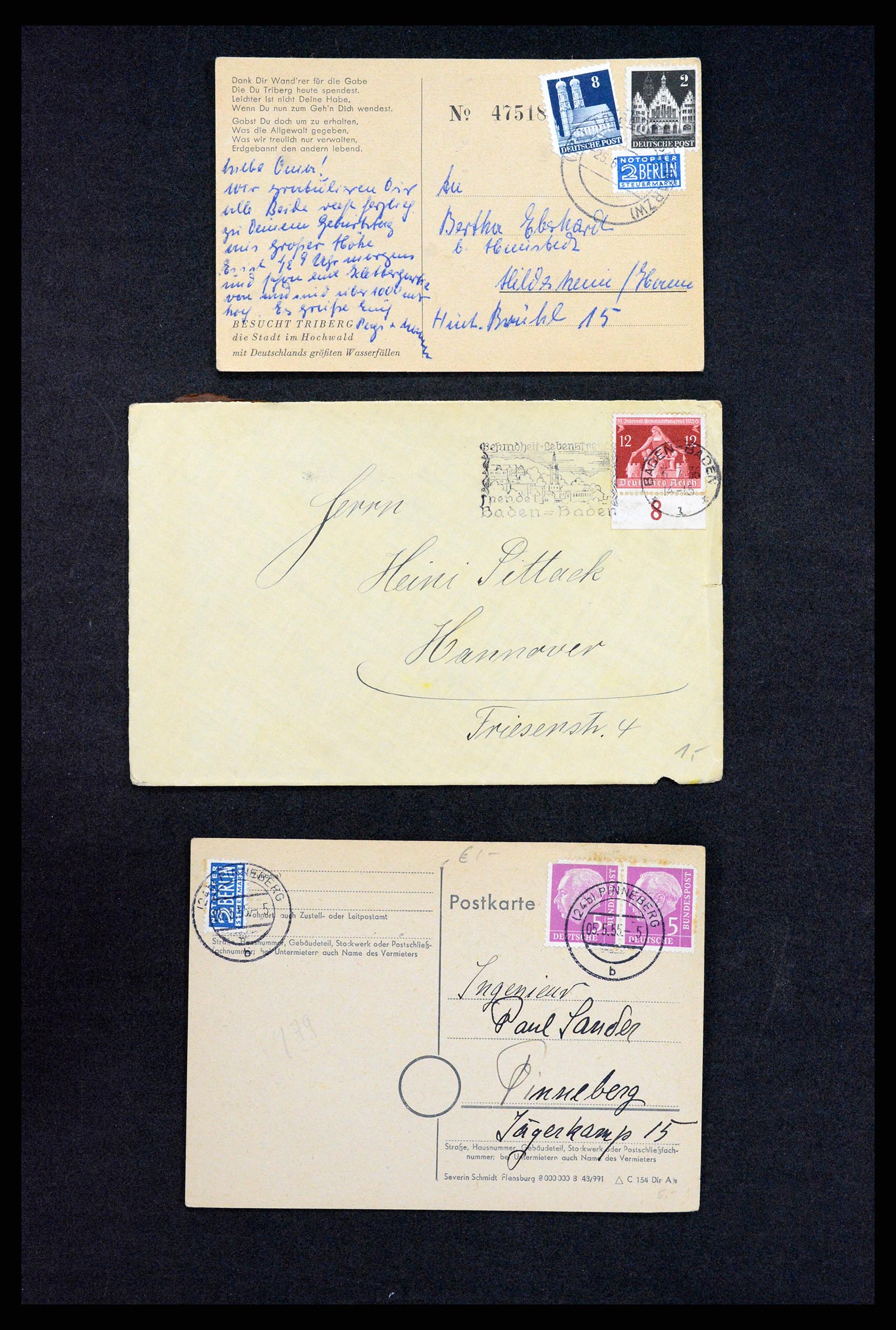 37246 008 - Postzegelverzameling 37246 Duitsland brieven 1900-1950.