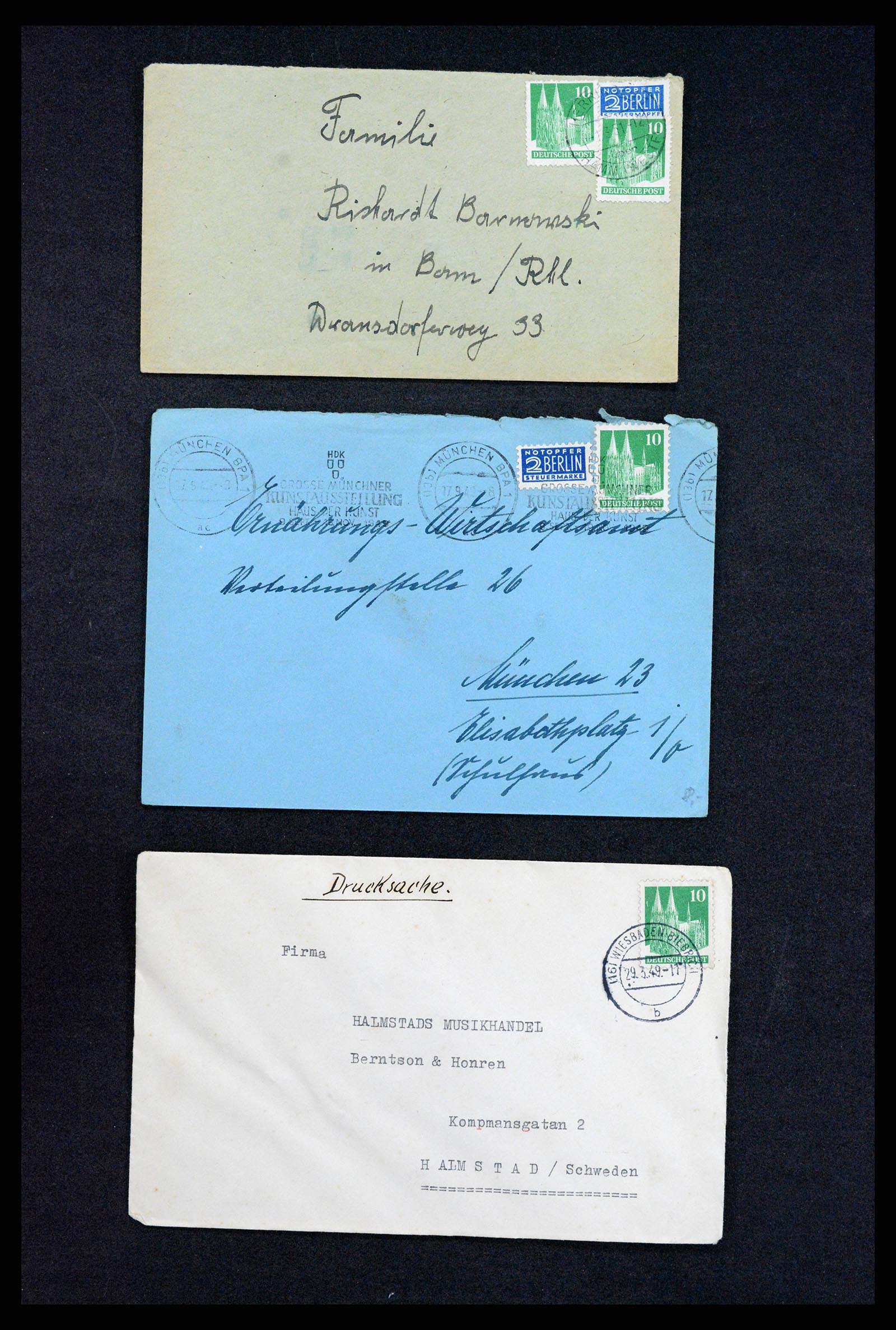 37246 009 - Postzegelverzameling 37246 Duitsland brieven 1900-1950.