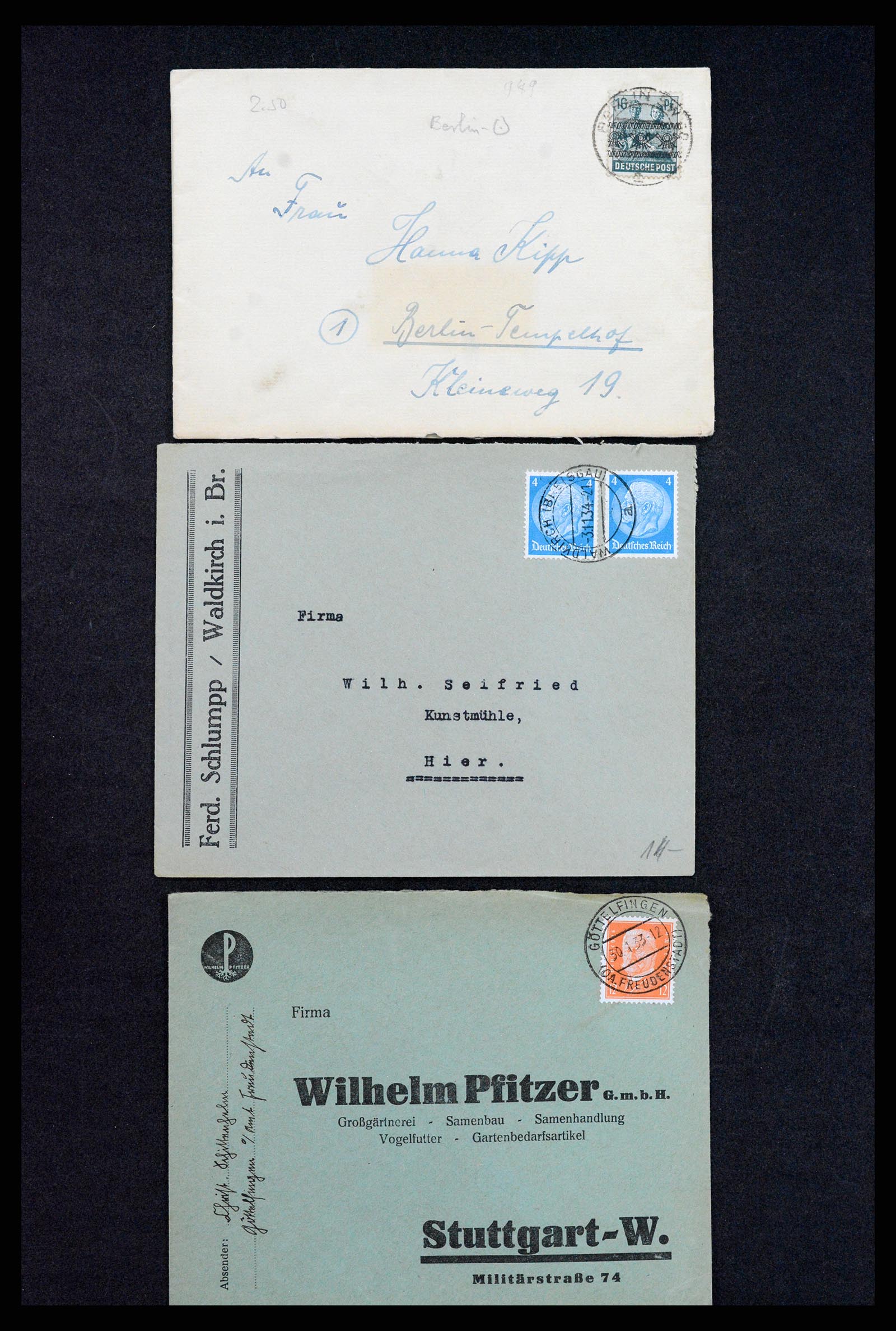 37246 011 - Postzegelverzameling 37246 Duitsland brieven 1900-1950.