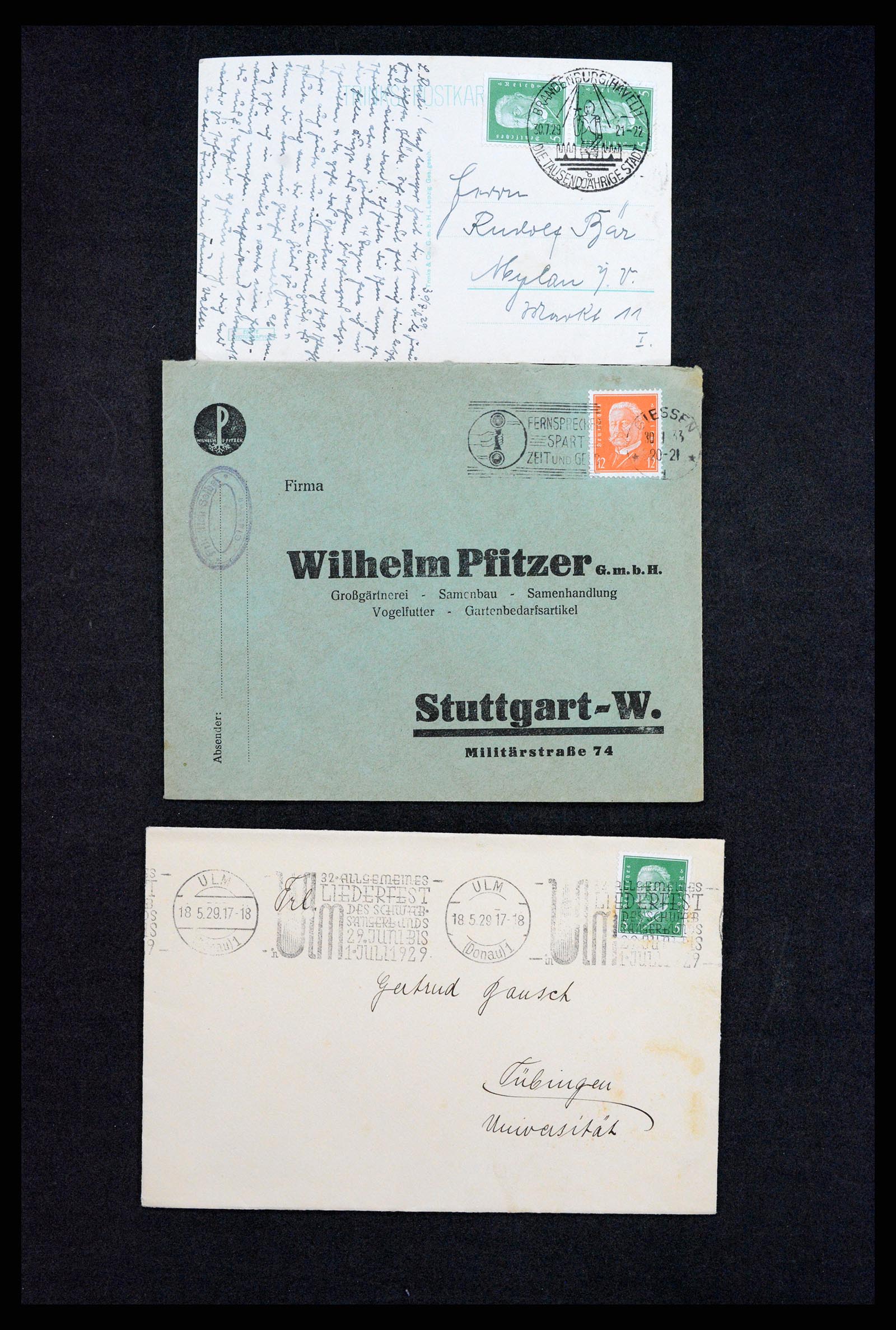37246 012 - Postzegelverzameling 37246 Duitsland brieven 1900-1950.