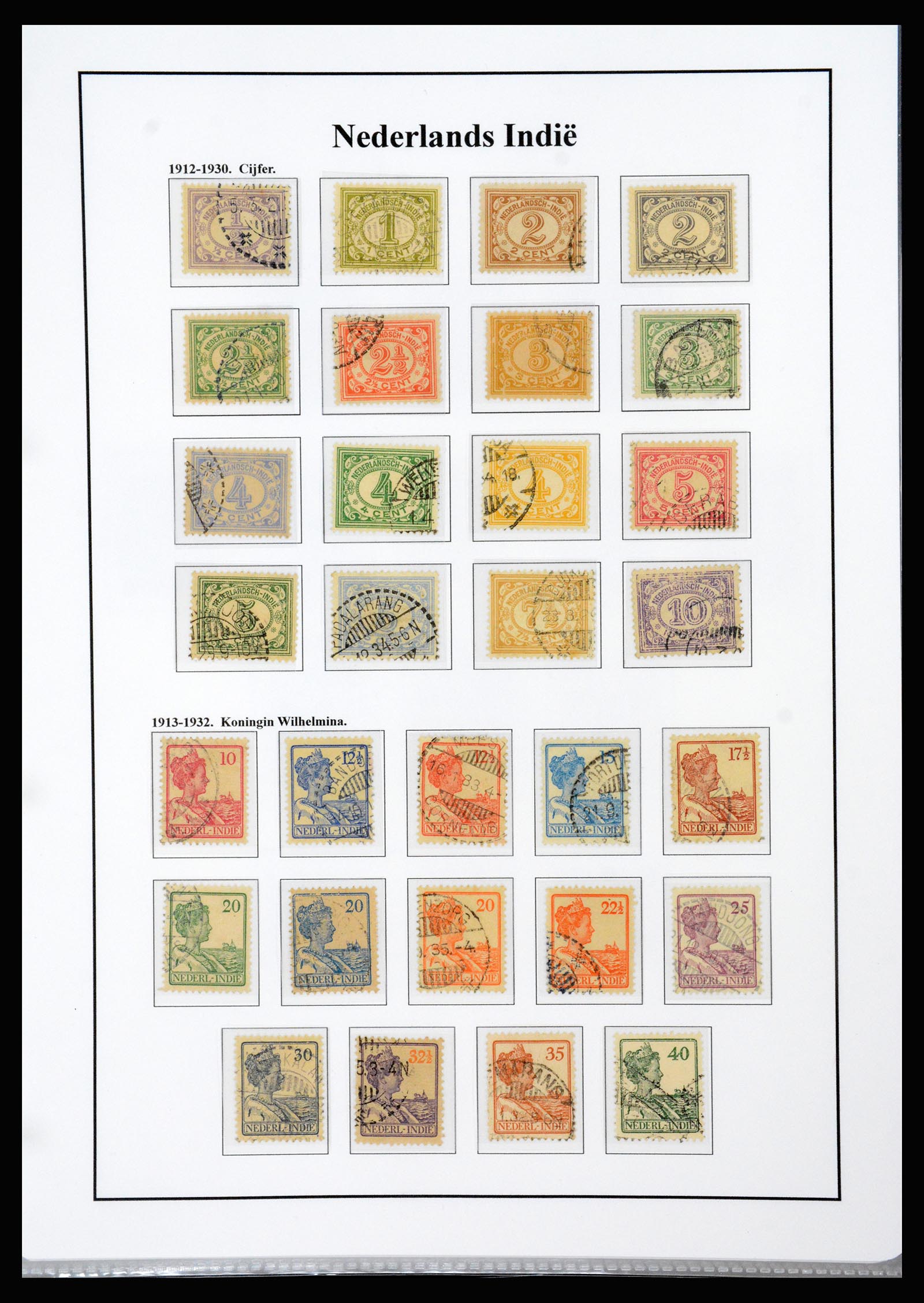 37247 010 - Postzegelverzameling 37247 Nederlands Indië 1864-1949.