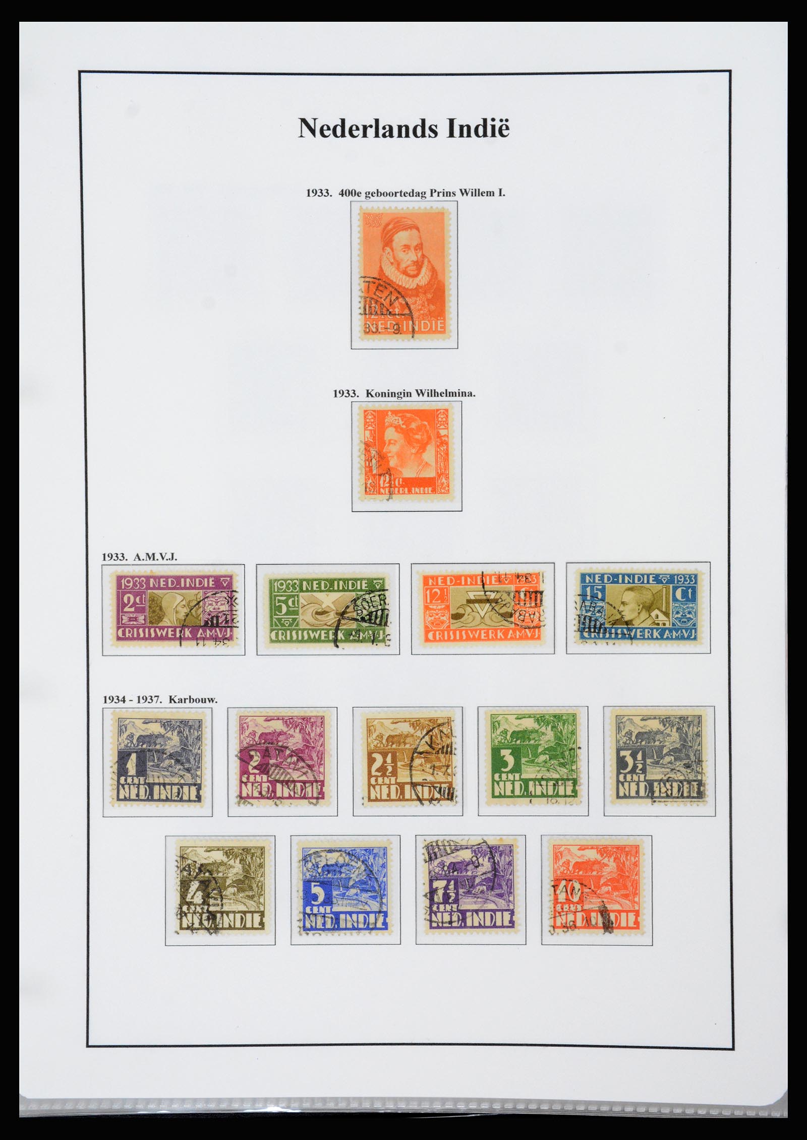 37247 016 - Postzegelverzameling 37247 Nederlands Indië 1864-1949.