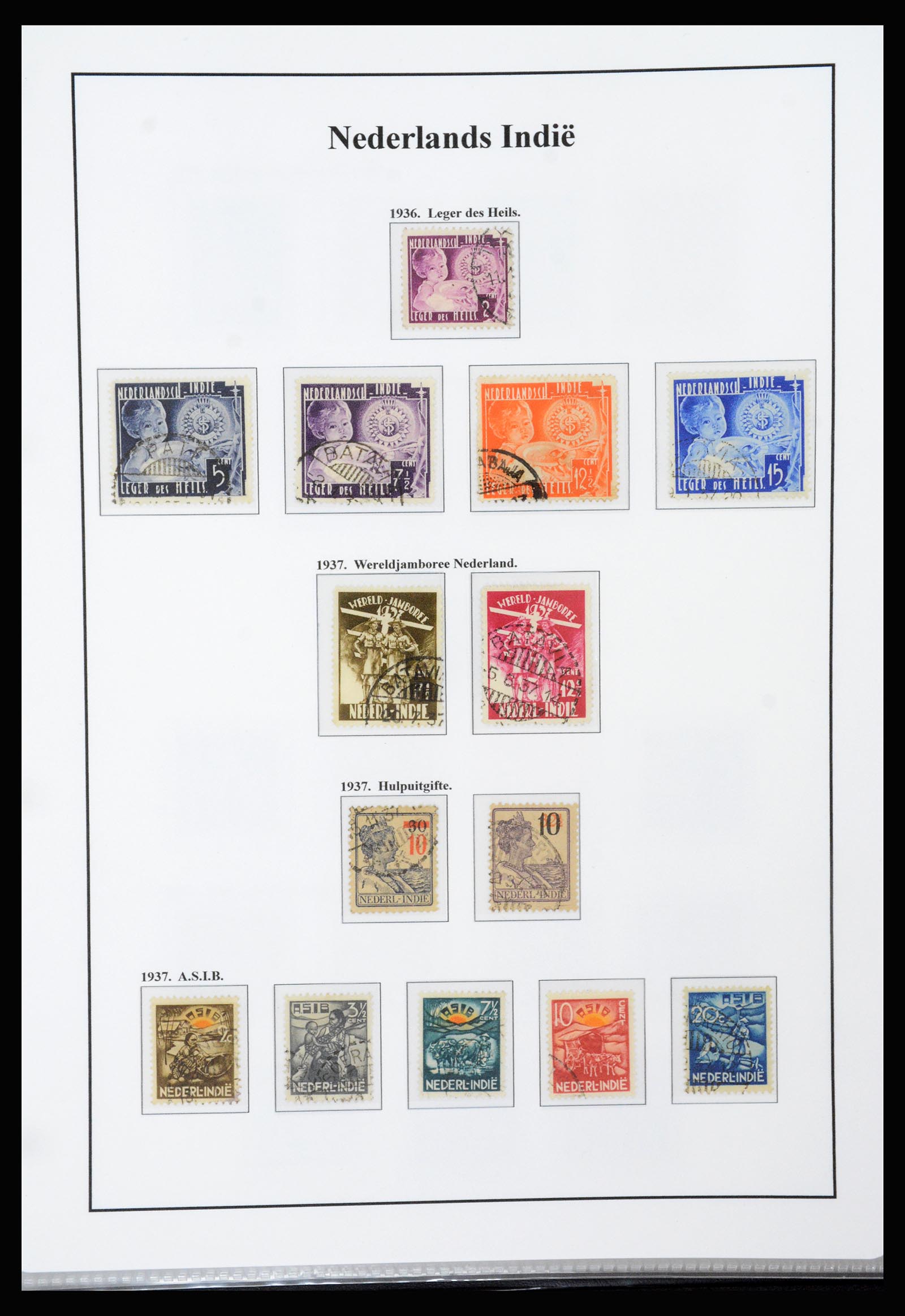 37247 019 - Postzegelverzameling 37247 Nederlands Indië 1864-1949.