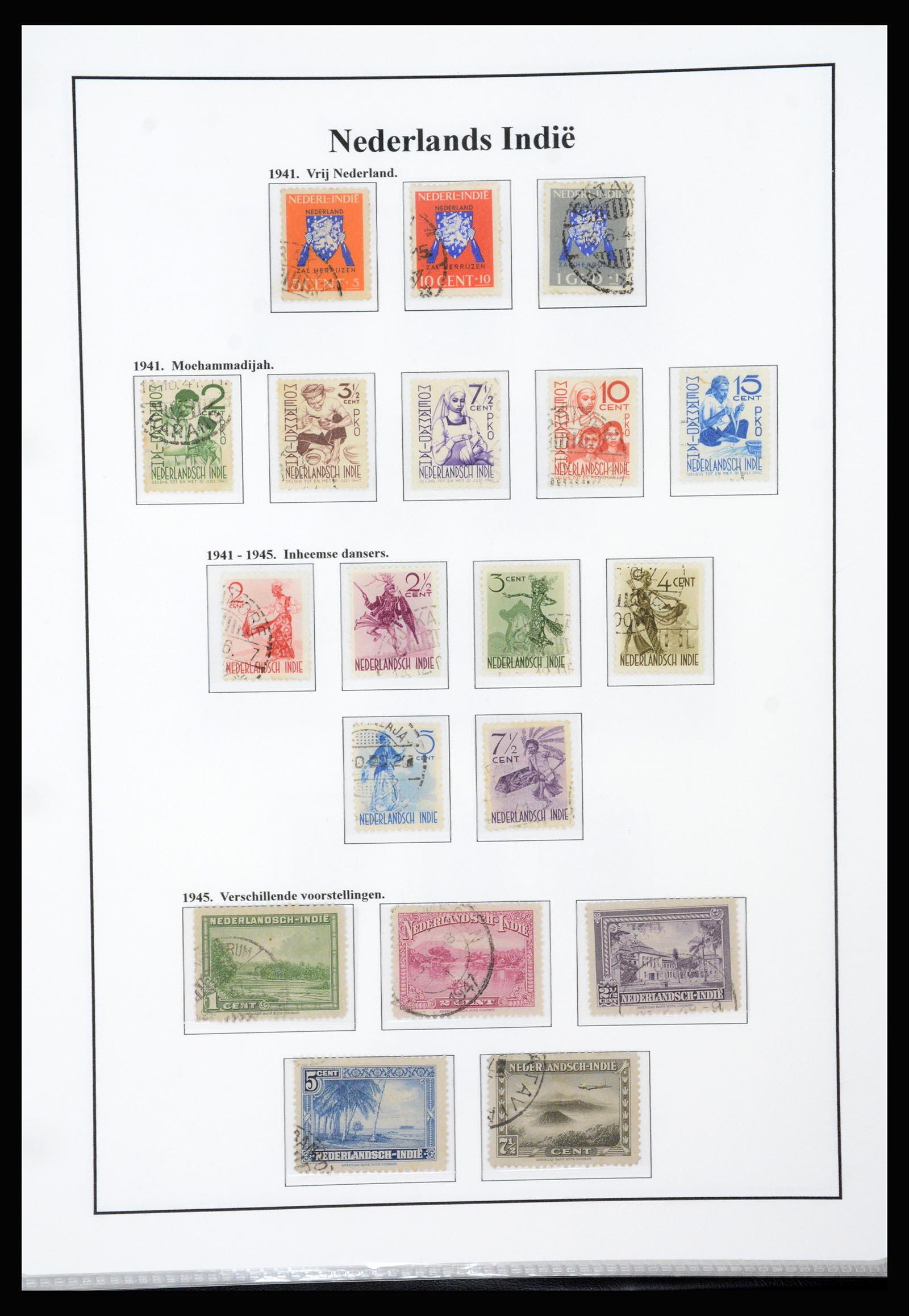 37247 024 - Postzegelverzameling 37247 Nederlands Indië 1864-1949.