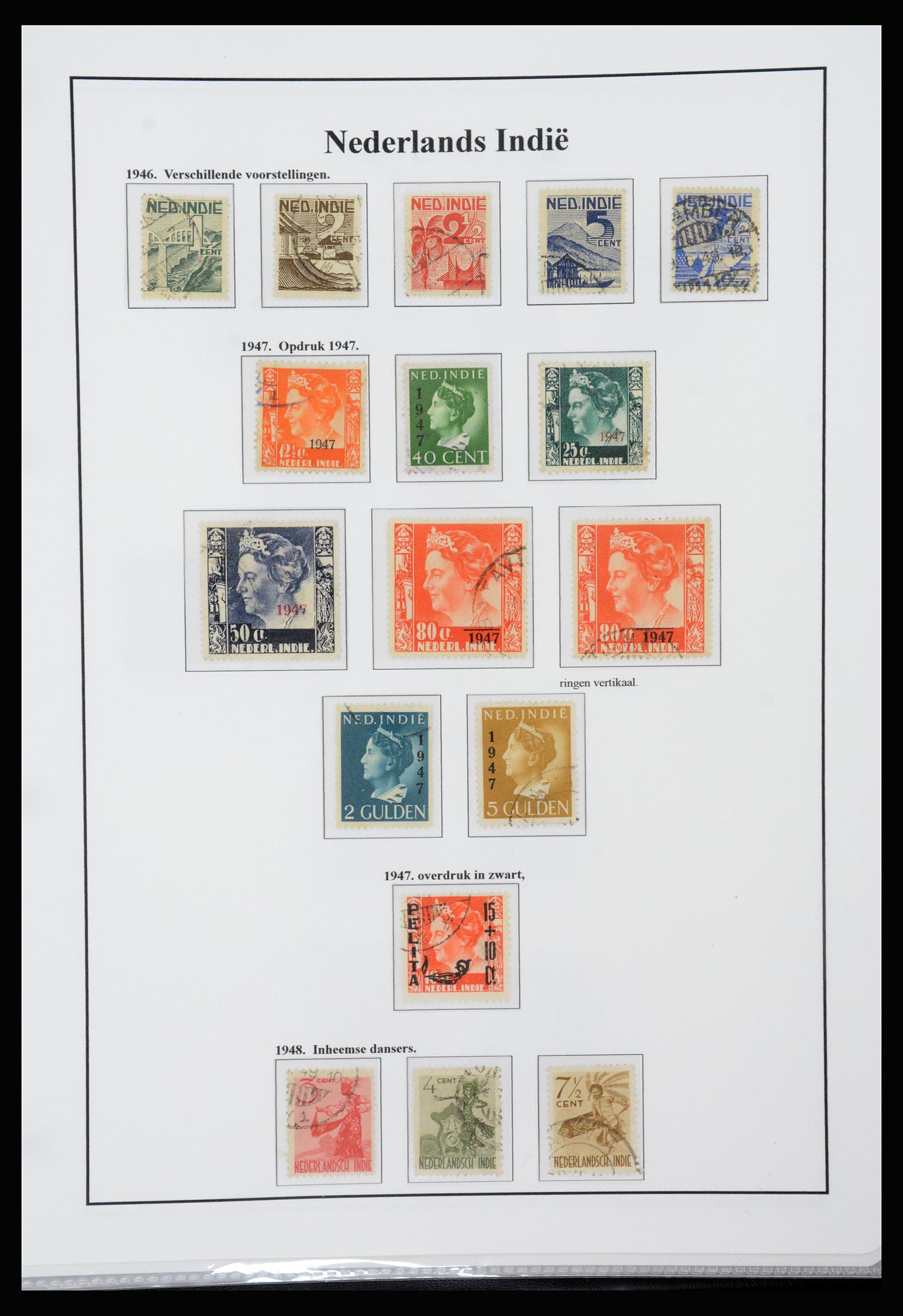 37247 026 - Postzegelverzameling 37247 Nederlands Indië 1864-1949.